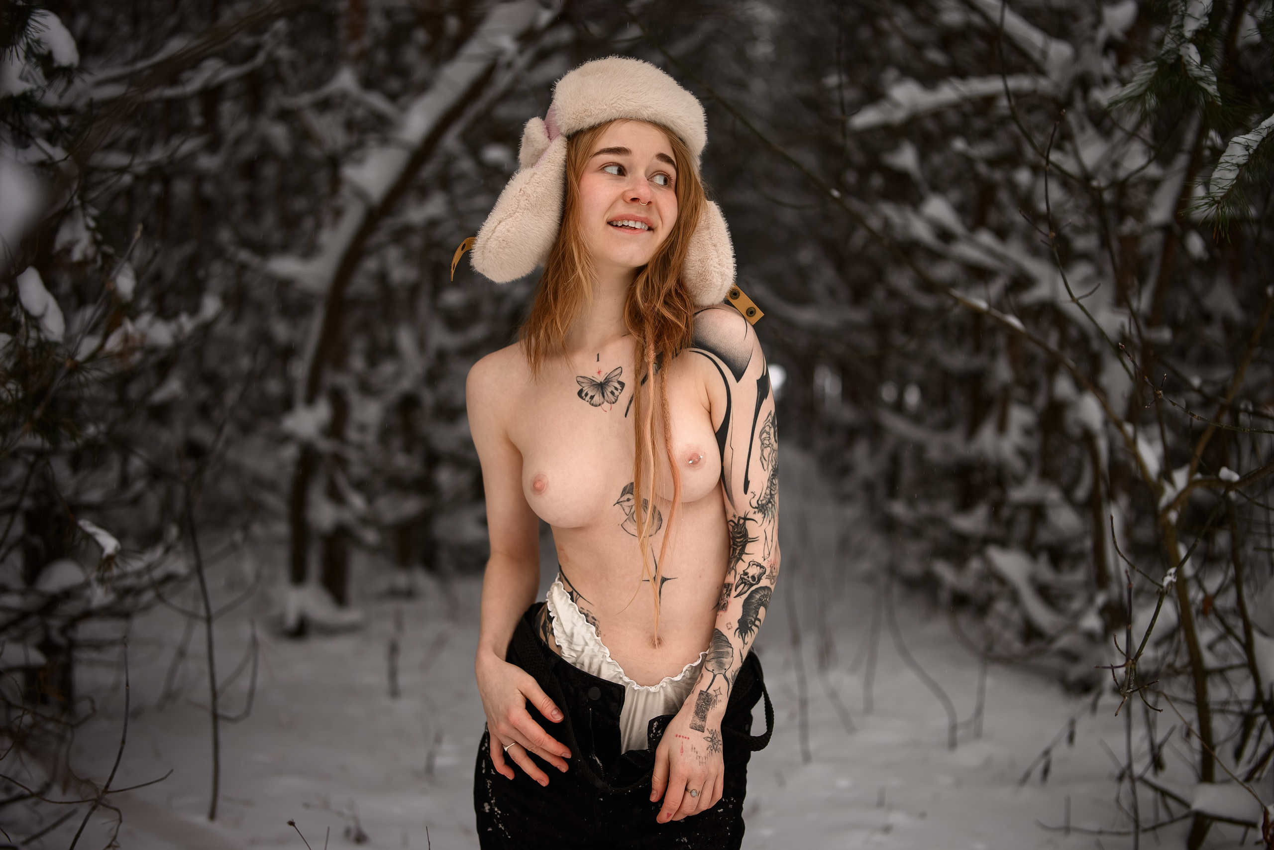 Карина вед. НЮ фотосессия в зимнем лесу Казани