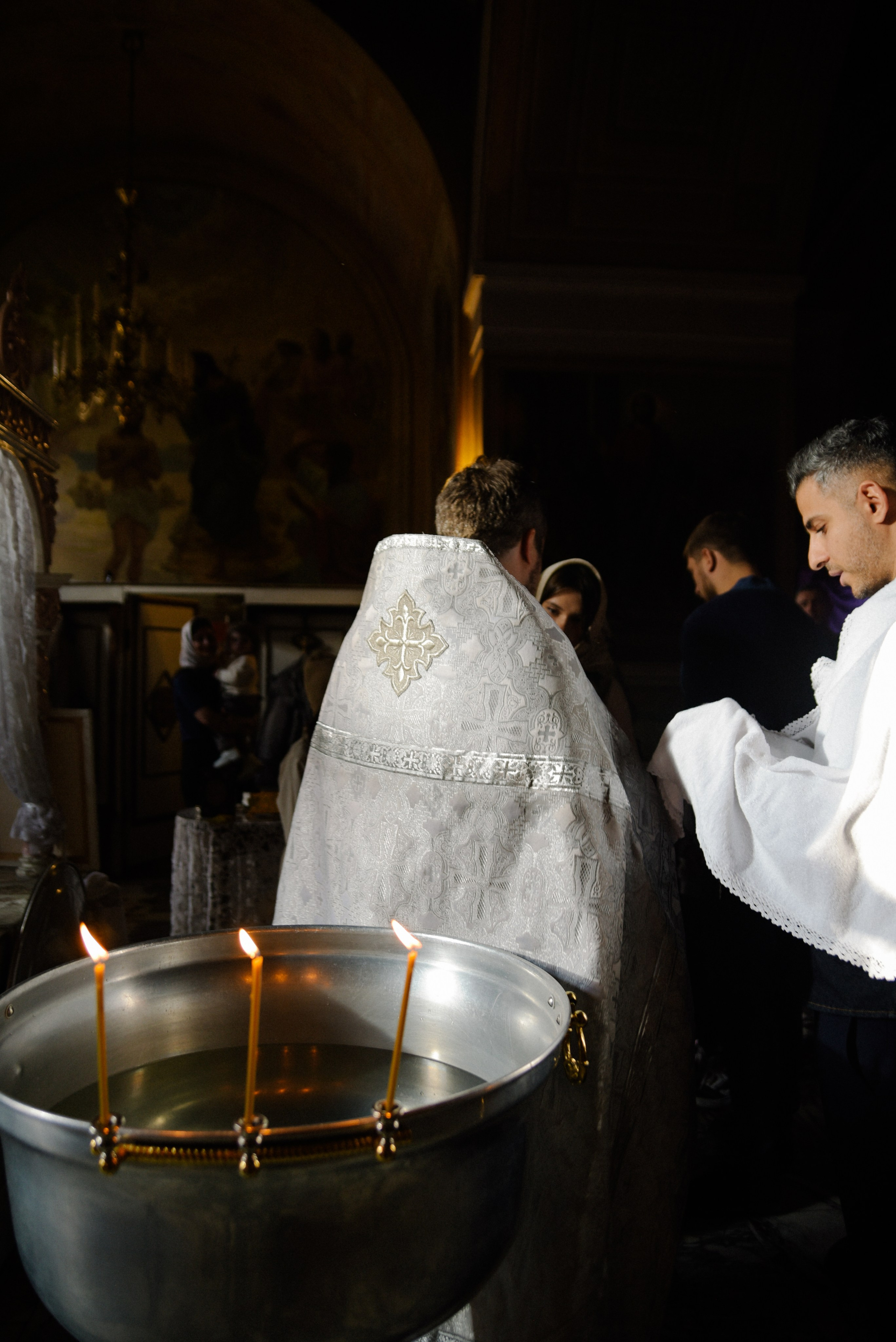 Таинство крещения Савва Храм Воскресения Словущего в Даниловской Слободе. Фотограф Лола Волна, город Москва