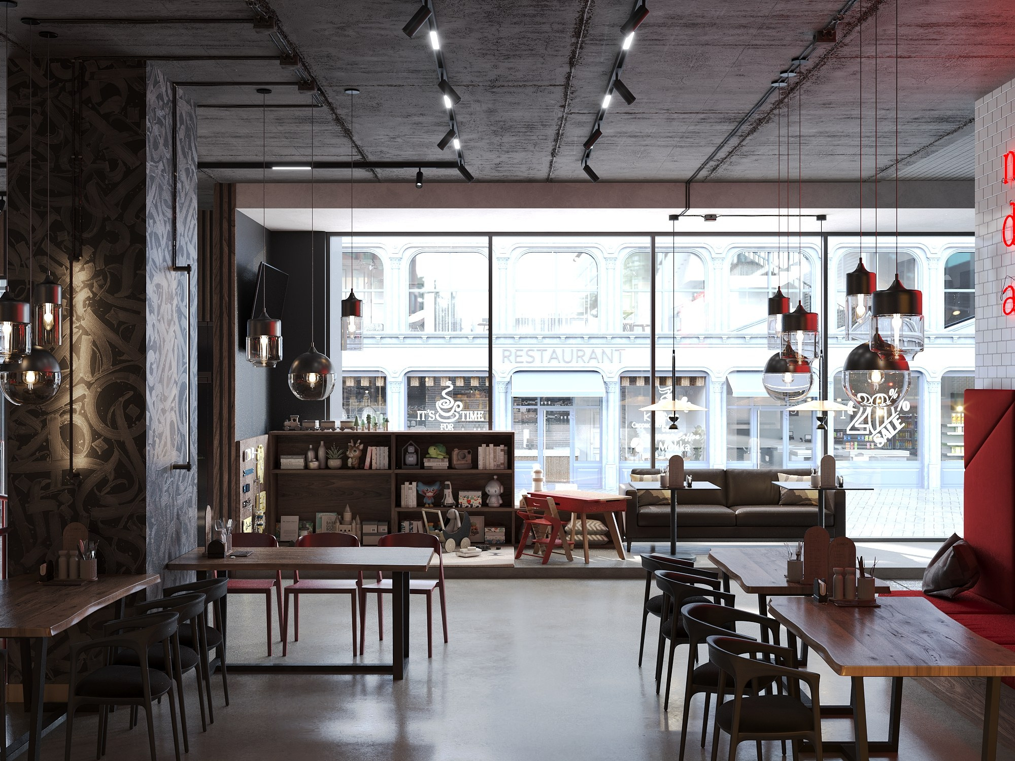 Фастфуд-кафе. БК студия дизайна интерьера