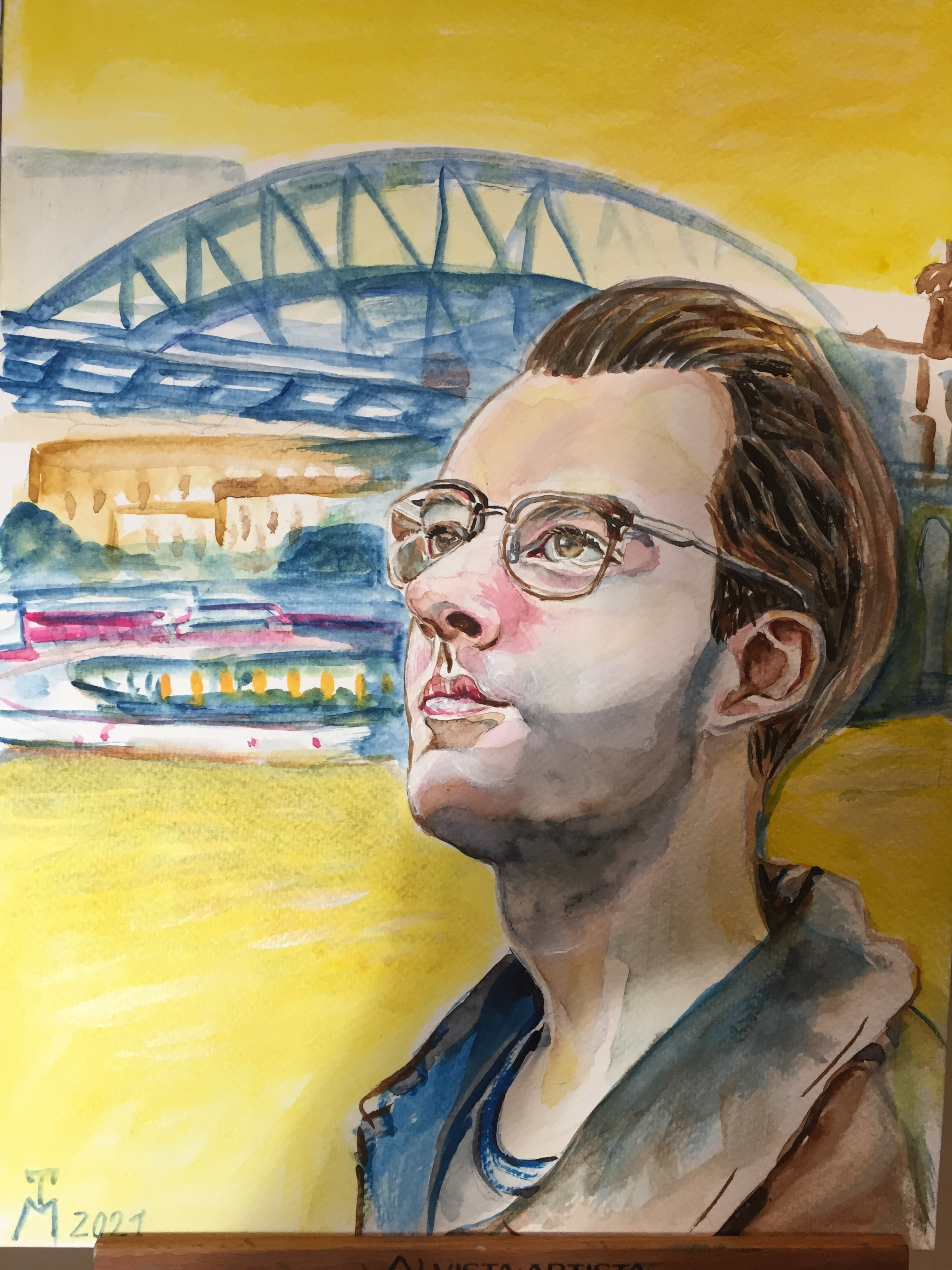 Portrait 40/50 watercolor on paper 2023