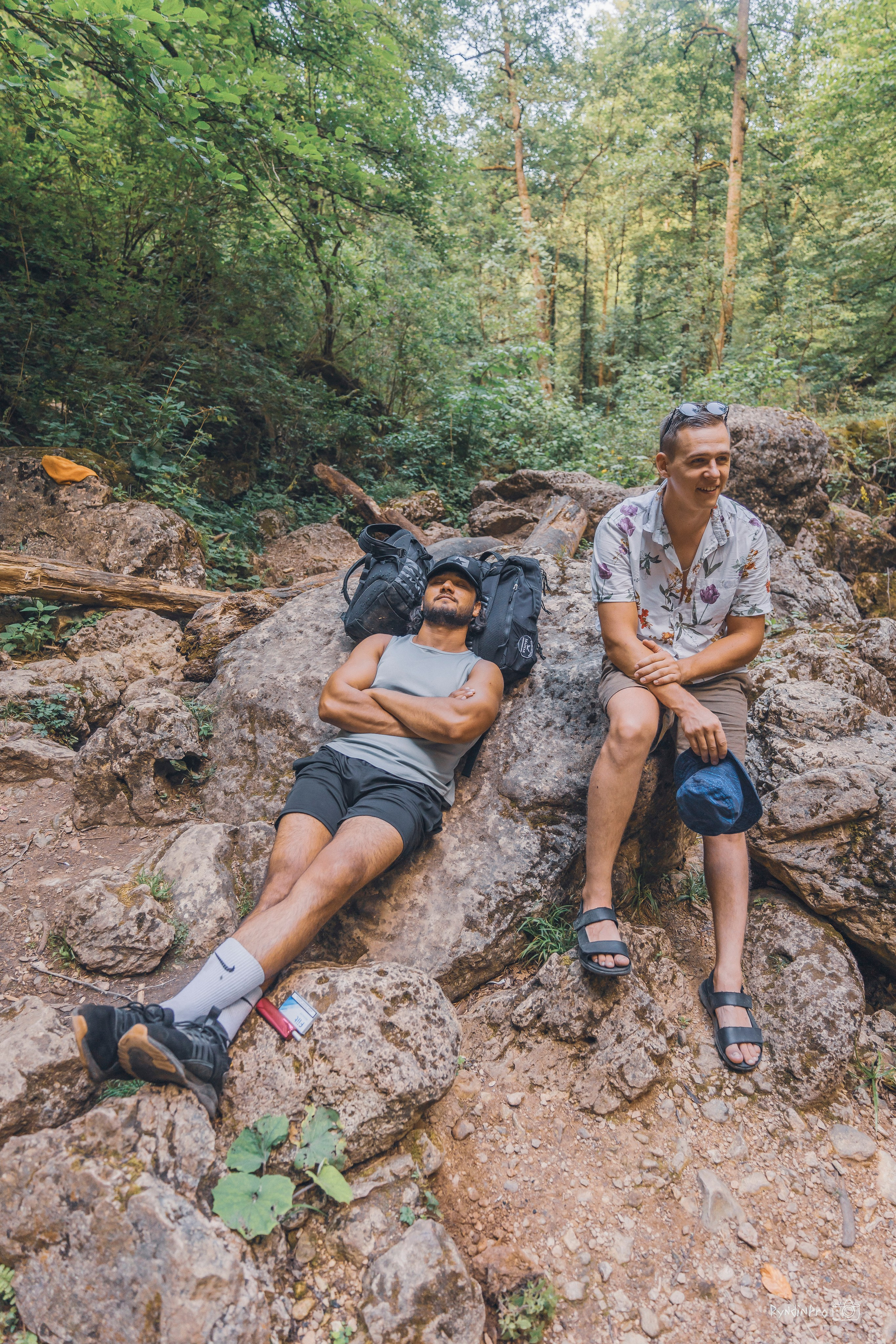 Поход на Орлиную полку + Университетский водопад с командой Мадьяр 15.08.24. Репортажный фотограф в Краснодаре Рындин Дмитрий