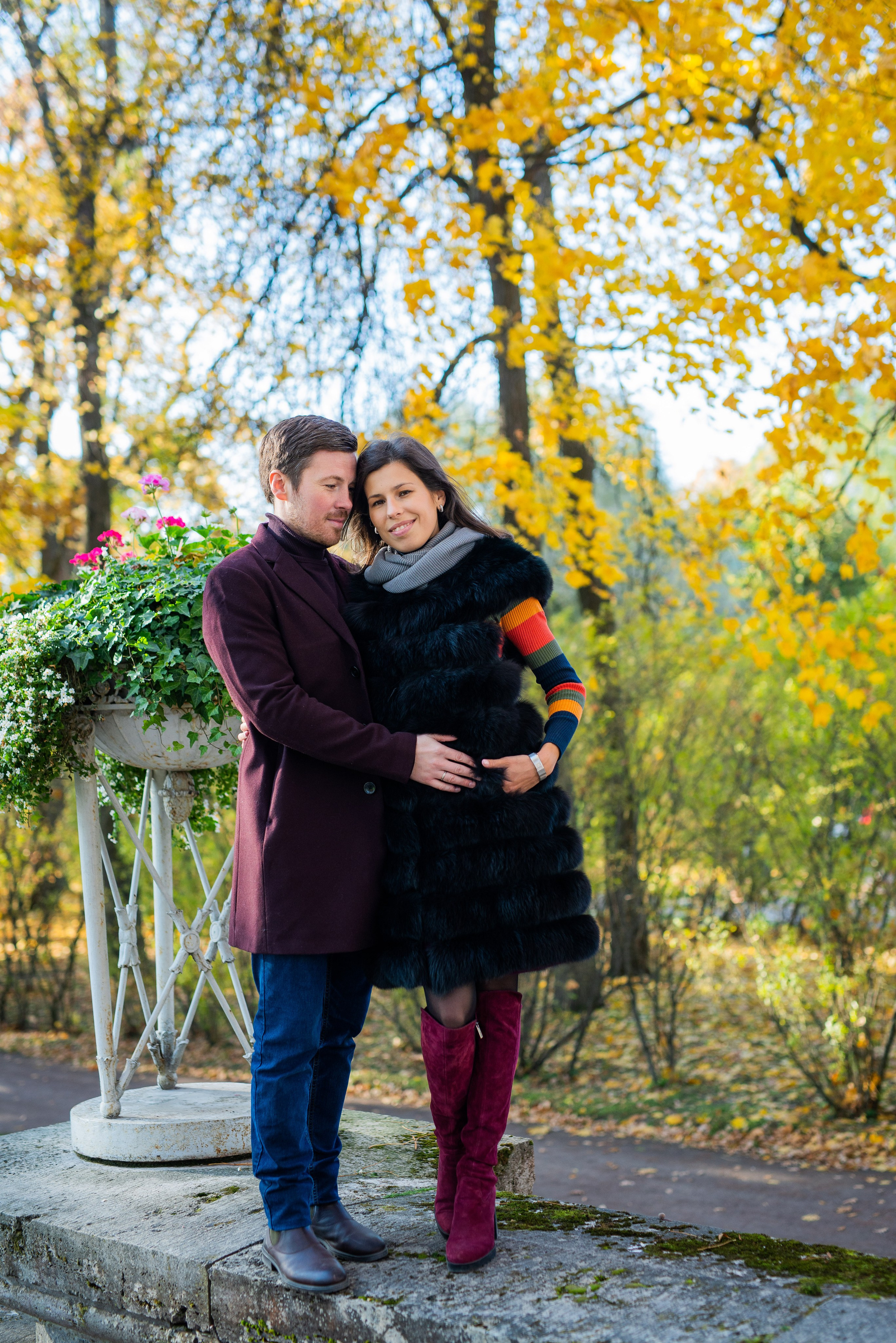 Егор, Валерия и Андрей осенняя прогулка. Портретный, семейный и свадебный фотограф в Санкт-Петербурге и в Пушкине Ширяев Денис