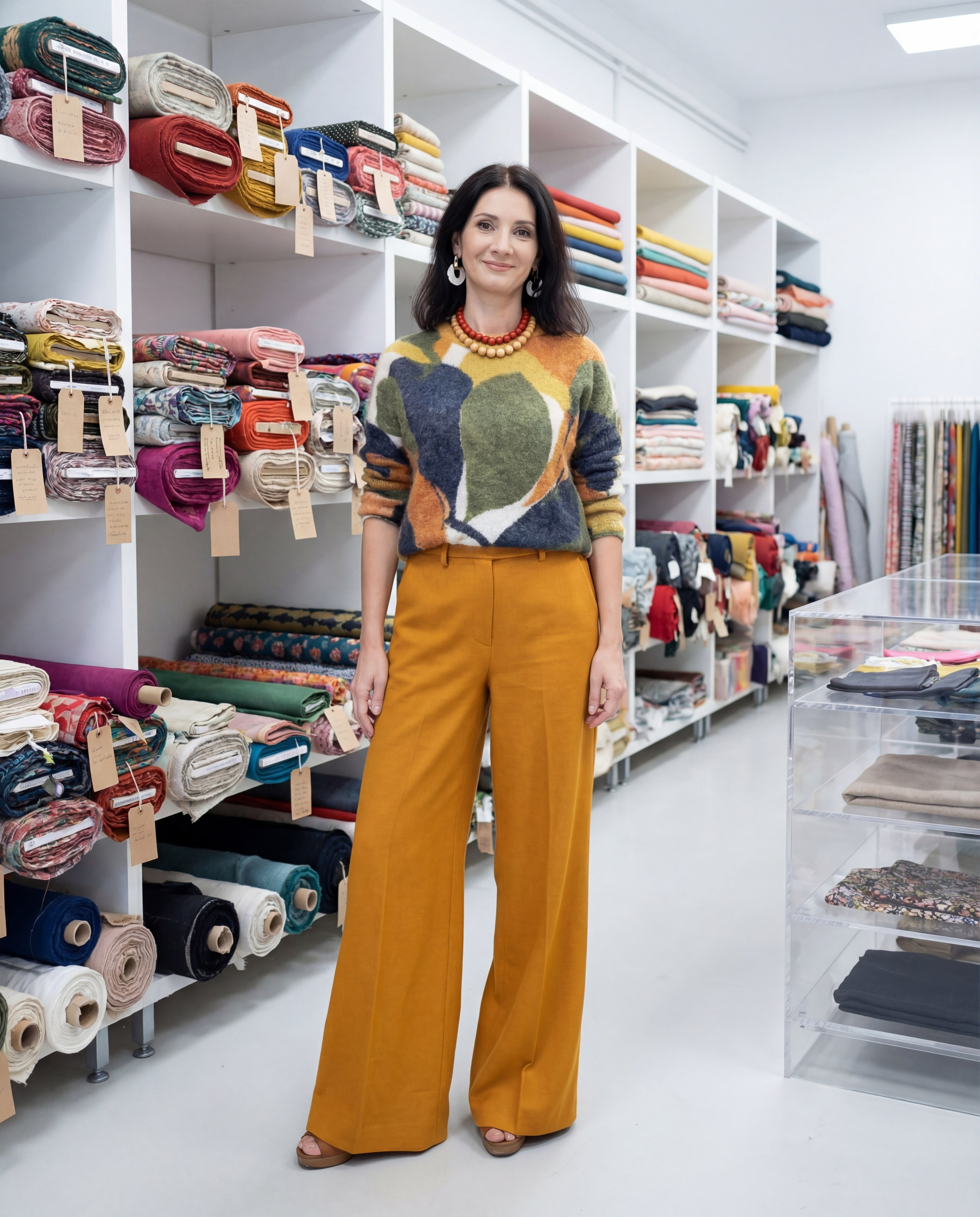 Фото для контента дизайнера, воссоздающее атмосферу уникального интерьера в нейро-стиле