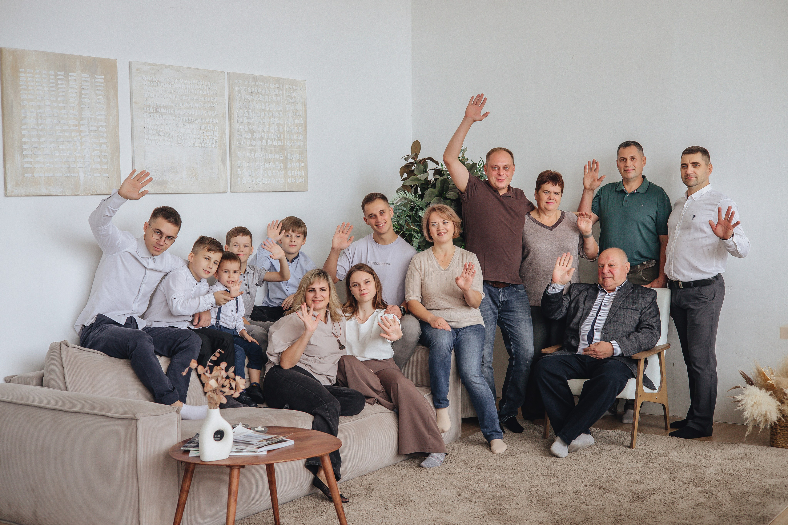 Большая семья. Студия. Свадебный и семейный фотограф Пушкин Царское Село СПБ Питер Санкт-Петербург и Рязань Ольга Козлова