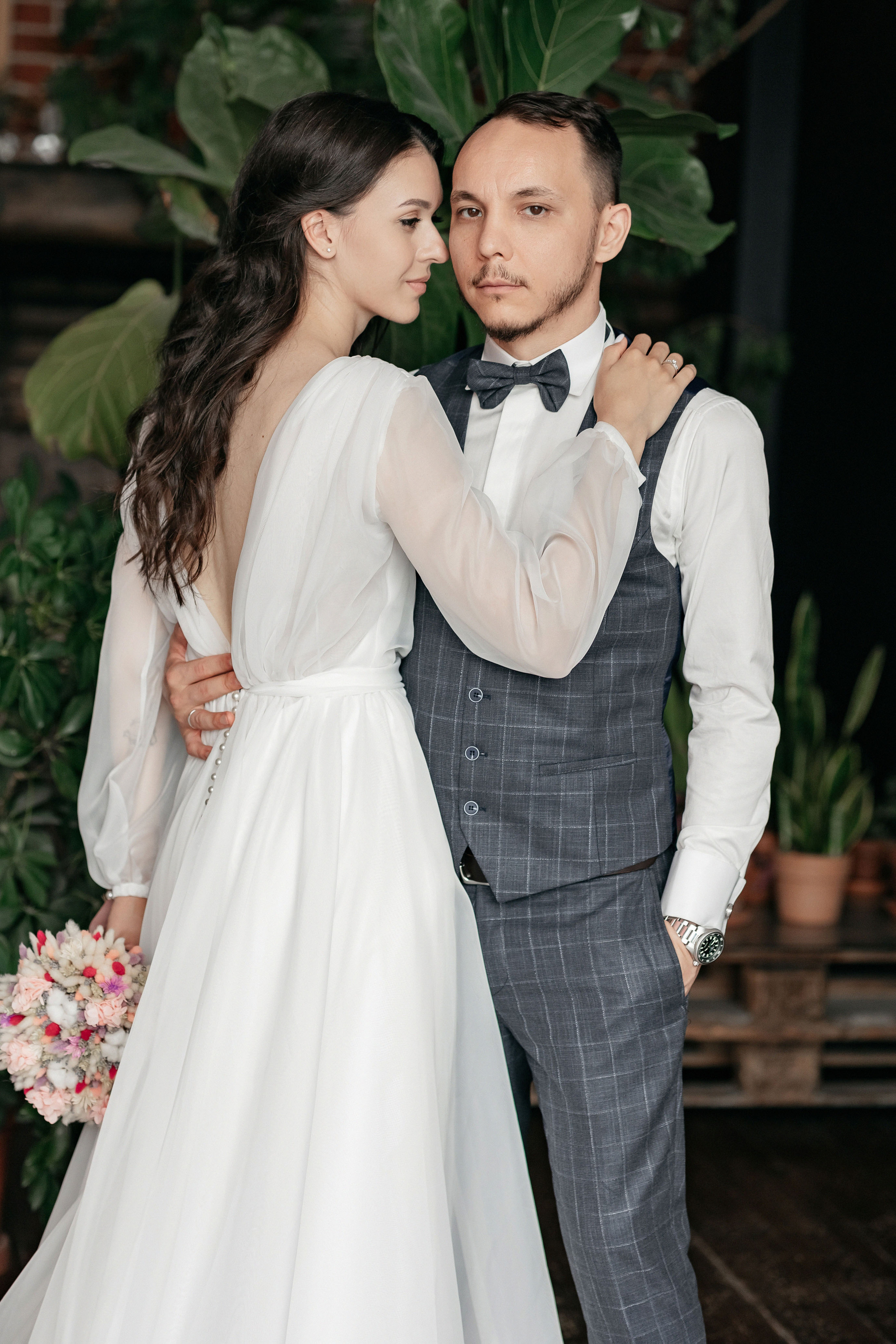 АРХИВ Алина и Олег. Таганский загс, фотостудия БОТАНИКА. Свадебный фотограф Москва