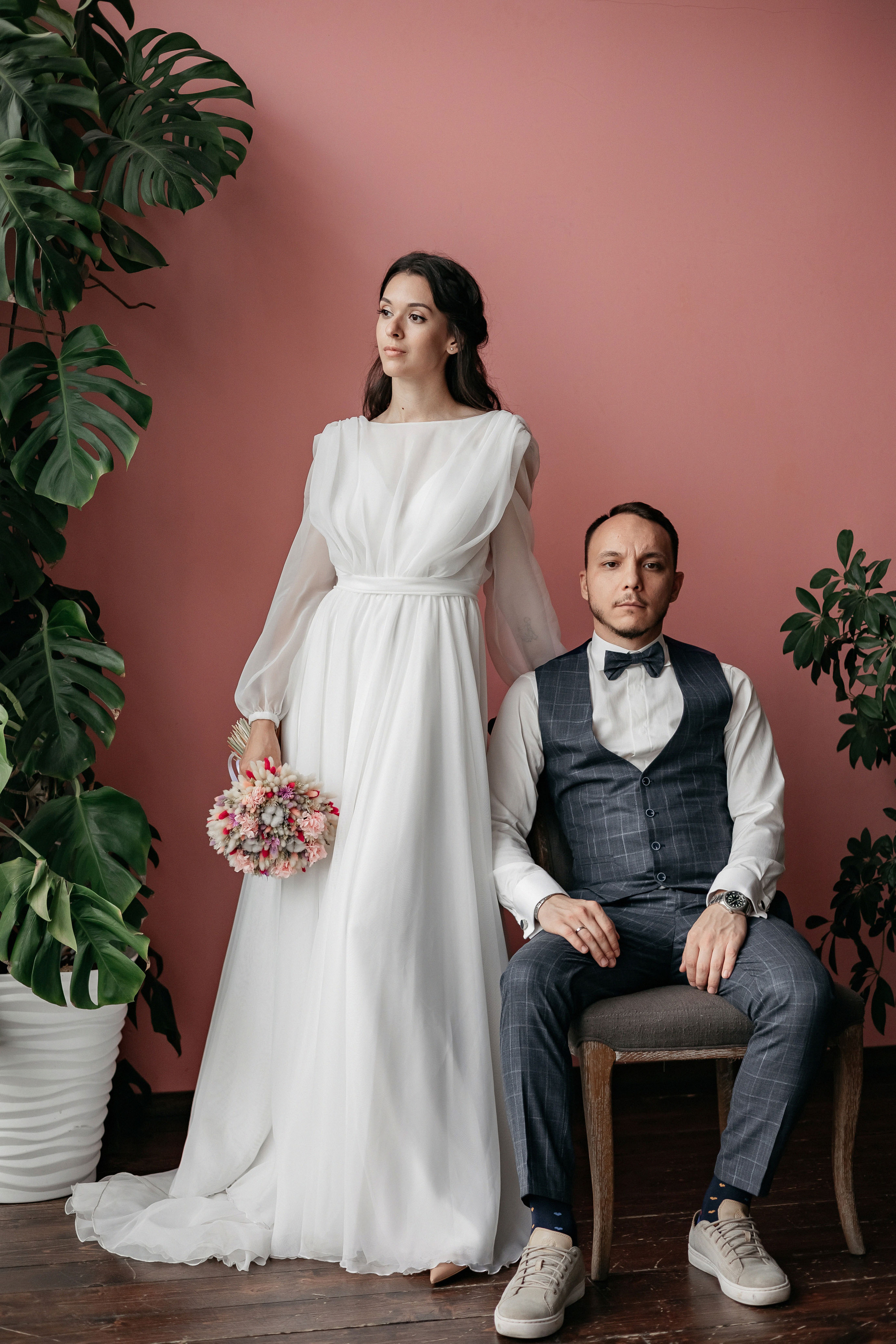 АРХИВ Алина и Олег. Таганский загс, фотостудия БОТАНИКА. Свадебный фотограф Москва