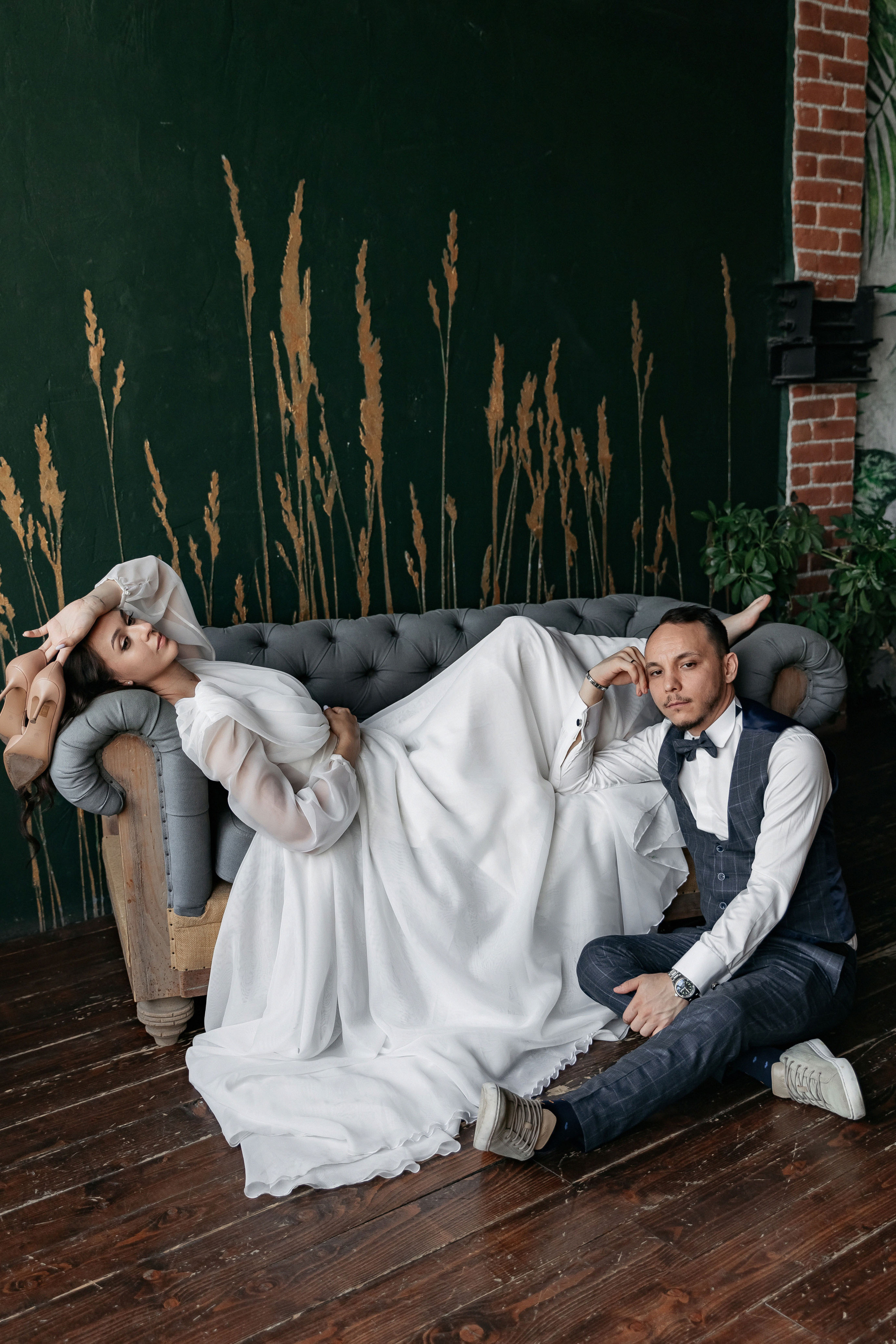 АРХИВ Алина и Олег. Таганский загс, фотостудия БОТАНИКА. Свадебный фотограф Москва