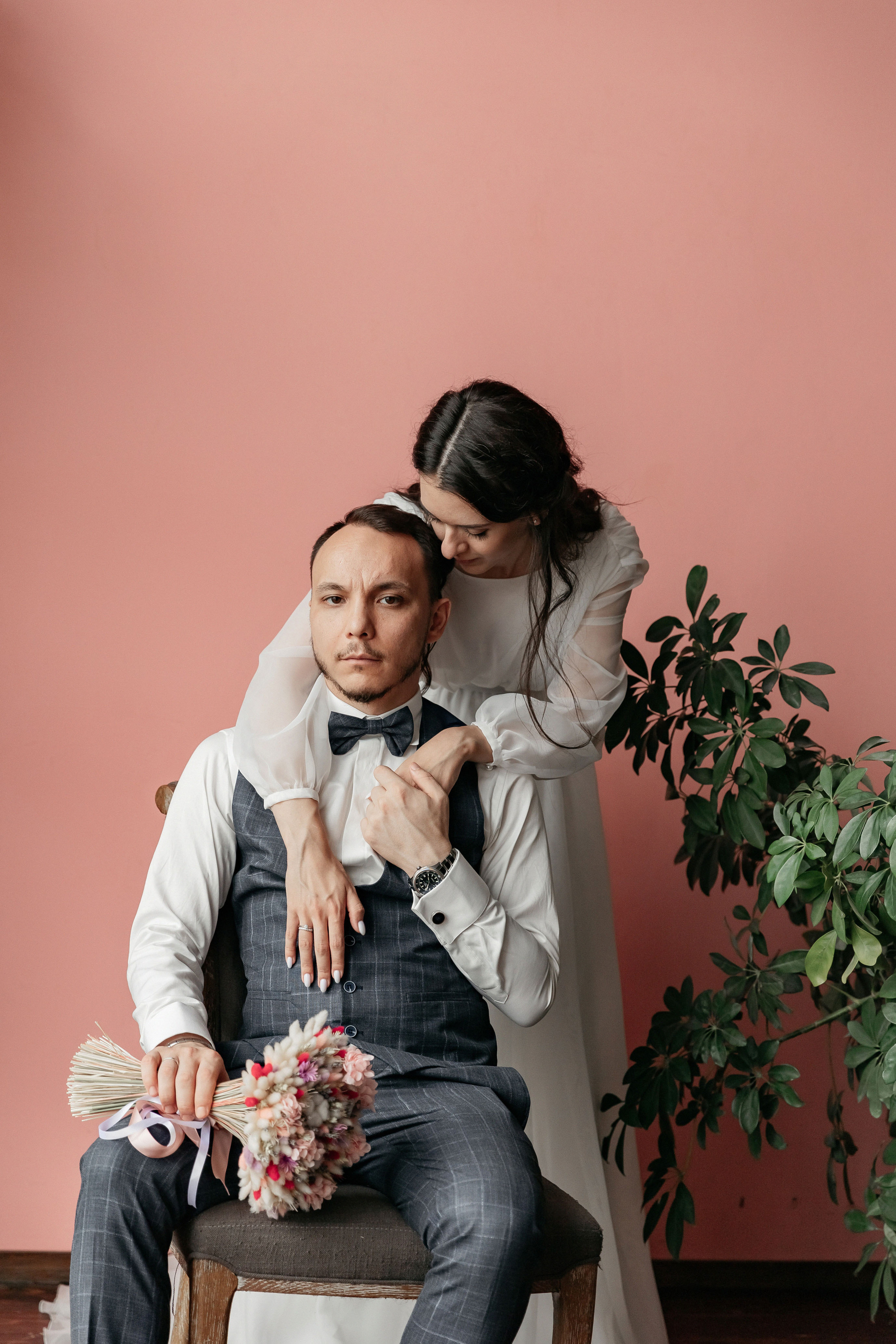 АРХИВ Алина и Олег. Таганский загс, фотостудия БОТАНИКА. Свадебный фотограф Москва