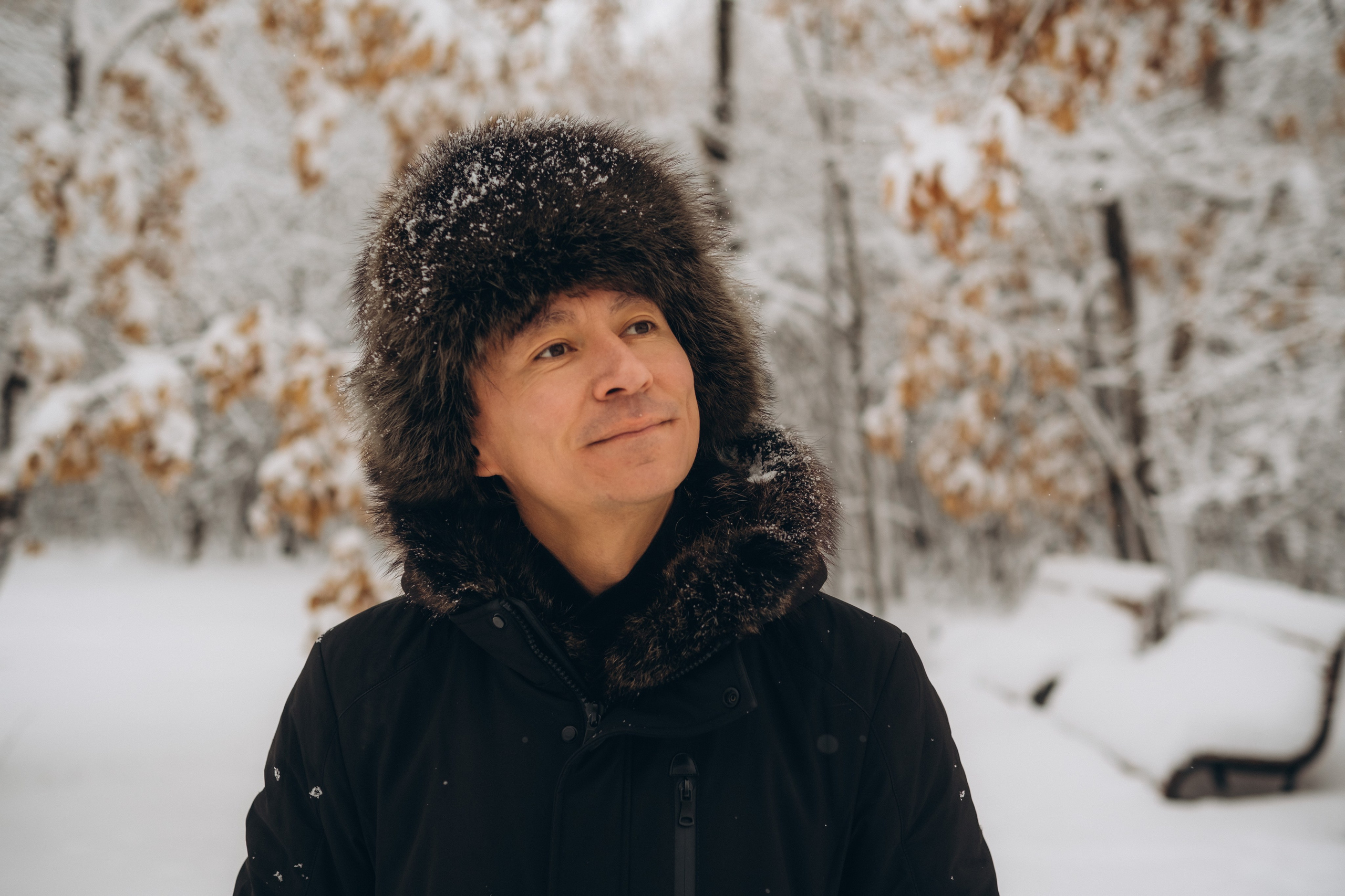 Снегопад. Улица. Семейный и женский фотограф в городе Благовещенск Надежда Буярова