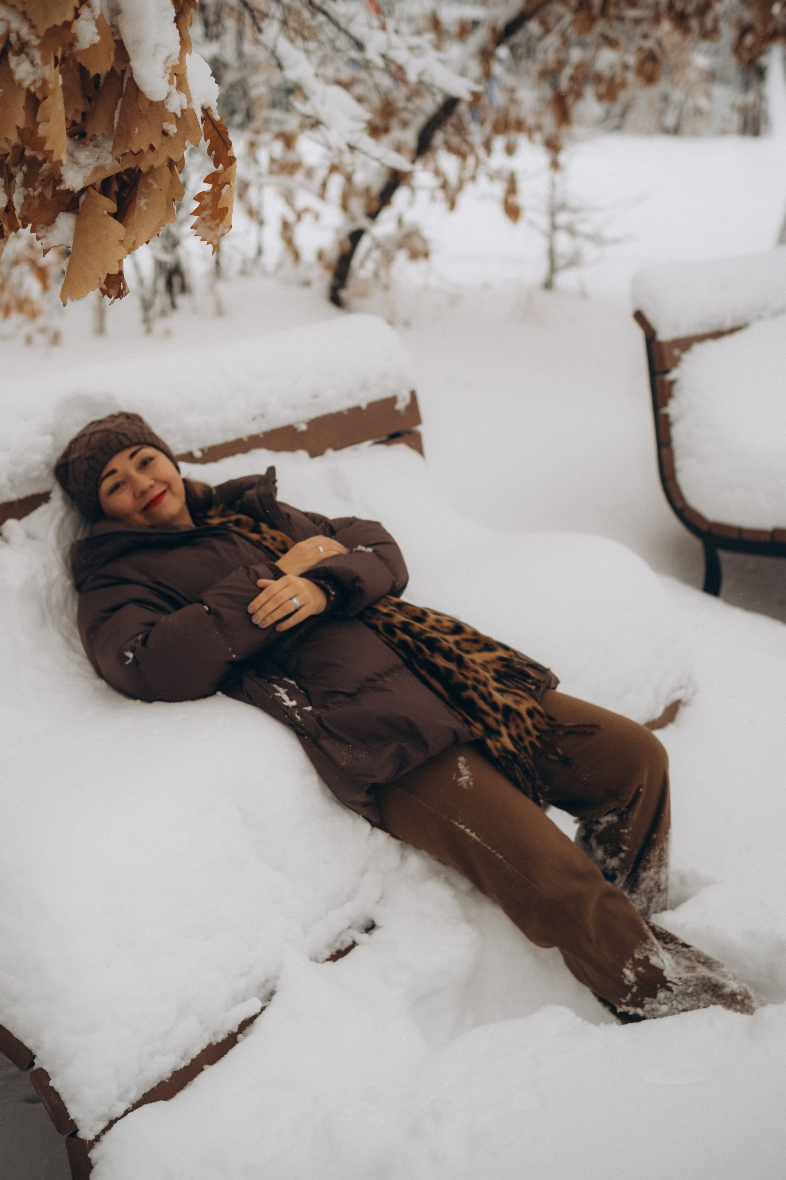 Снегопад. Улица. Семейный и женский фотограф в городе Благовещенск Надежда Буярова