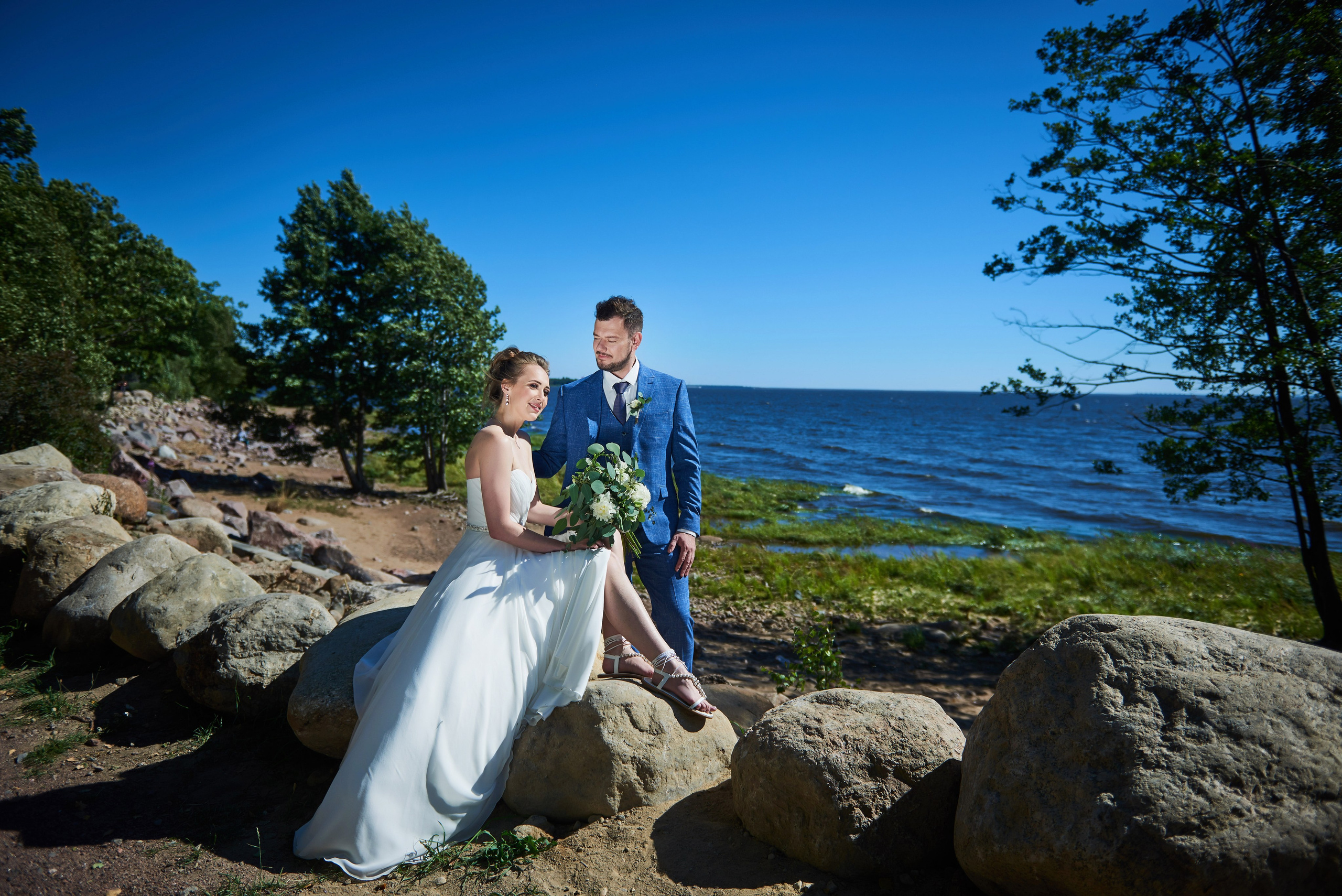 Александра и Вячеслав (фотосессия на берегу Финского залива в парке Дубки в Сестрорецке). Портретный, семейный и свадебный фотограф в Санкт-Петербурге и в Пушкине Ширяев Денис