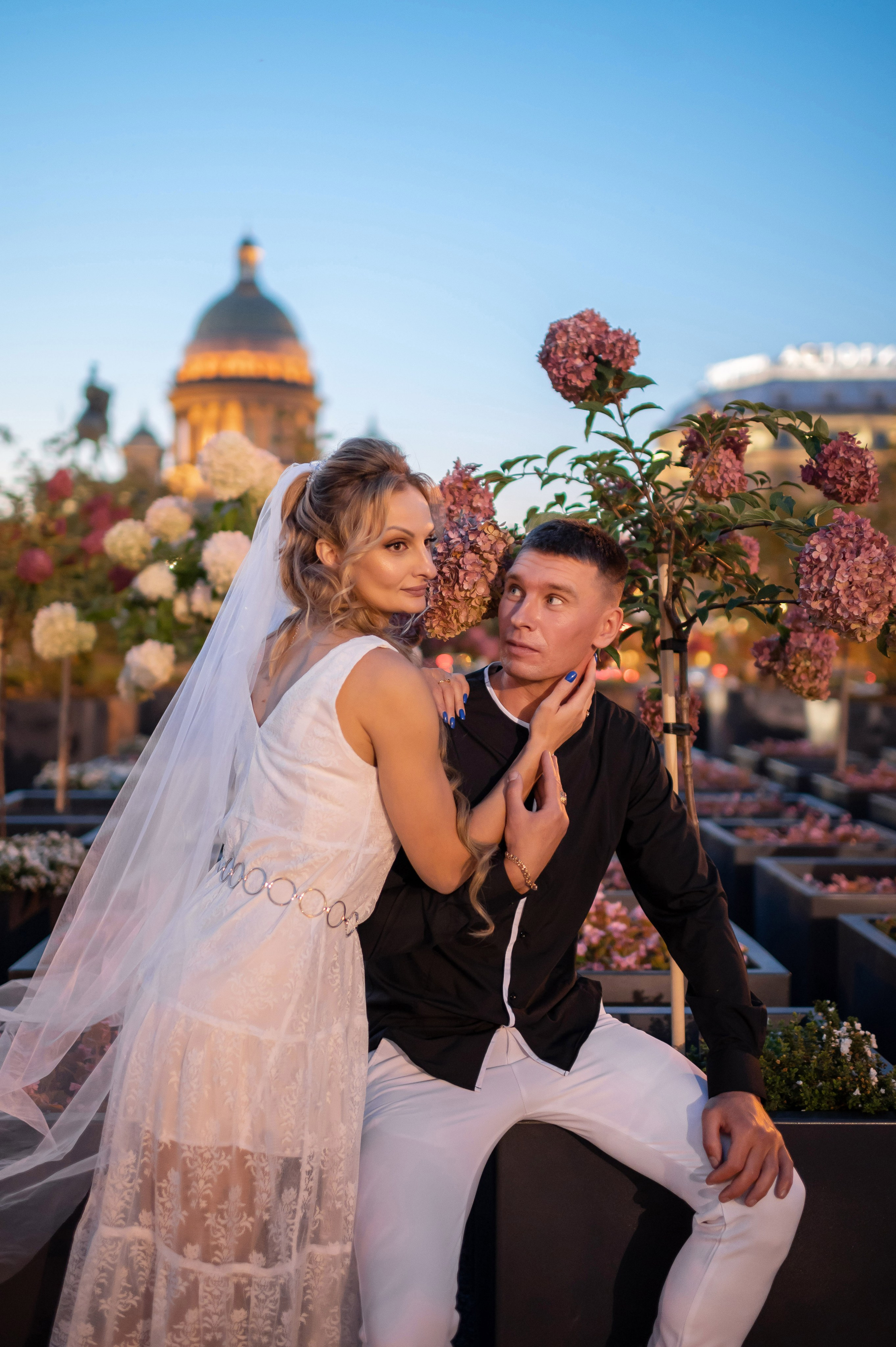 Екатерина и Андрей (свадебная фотосессия в вечернем Петербурге). Портретный, семейный и свадебный фотограф в Санкт-Петербурге и в Пушкине Ширяев Денис