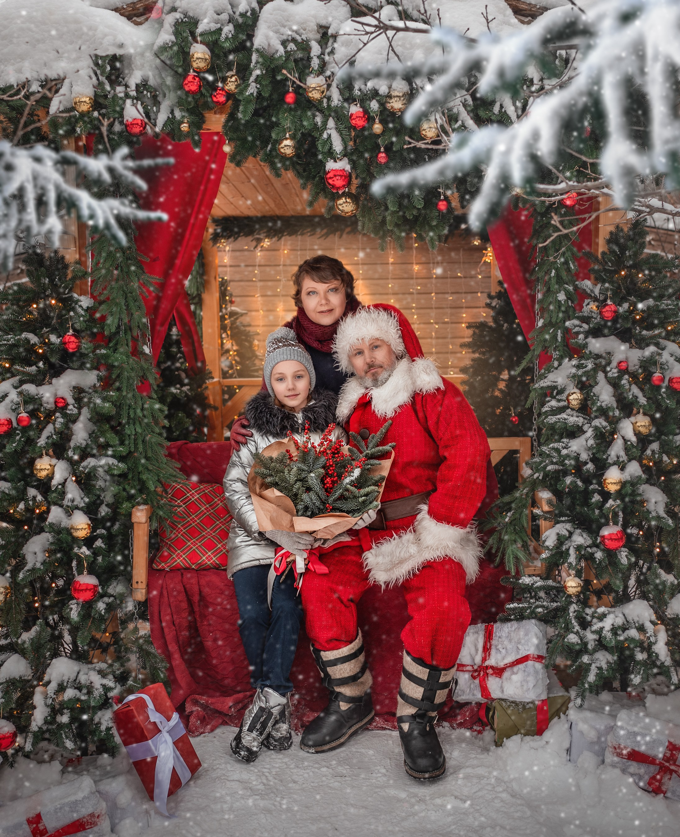 НОВОГОДНЯЯ БЕСЕДКА. Семейный фотограф Екатеринбург Лора Мур