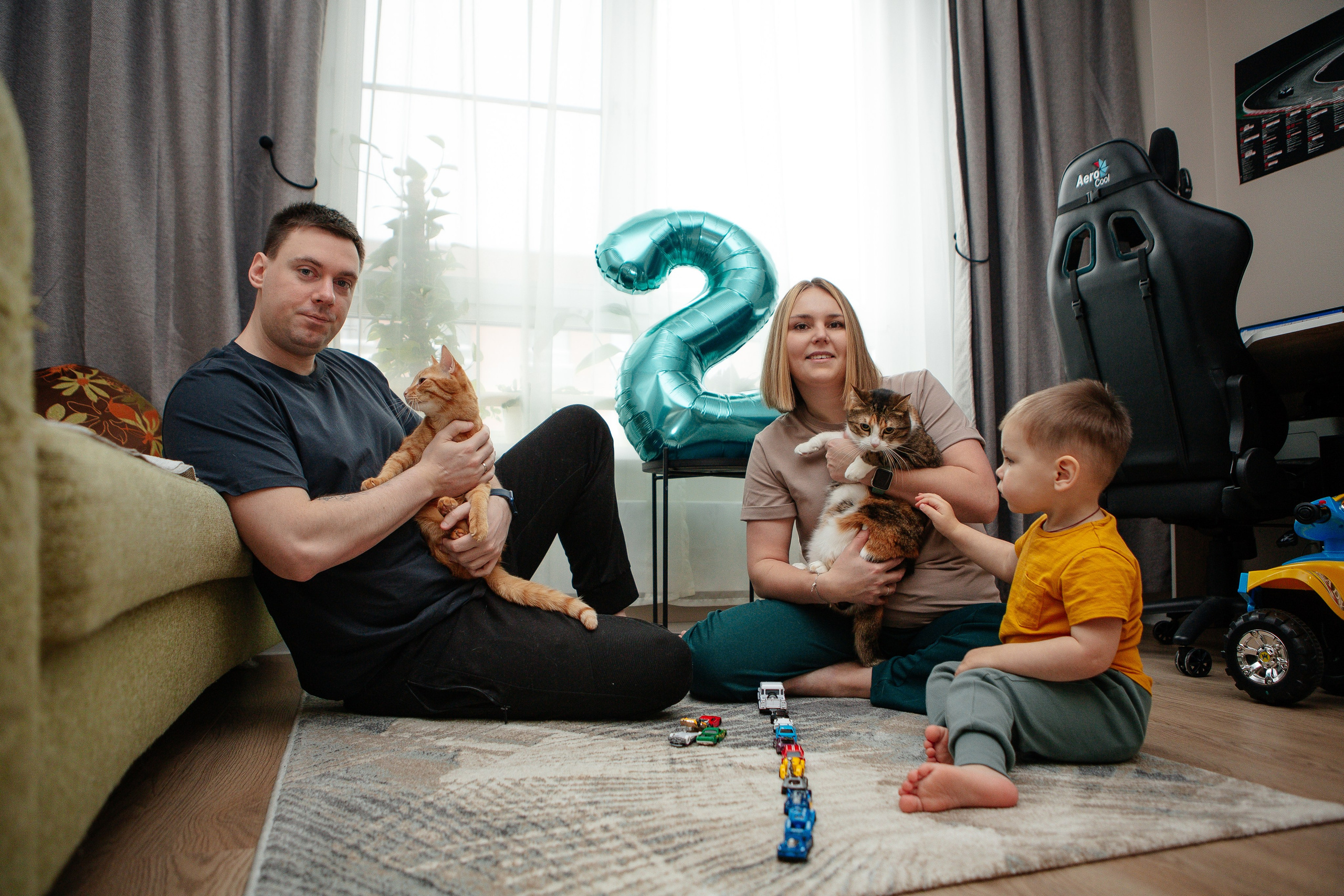 Роман и его семья. Семейный и детский фотограф в Москве Александра Мак