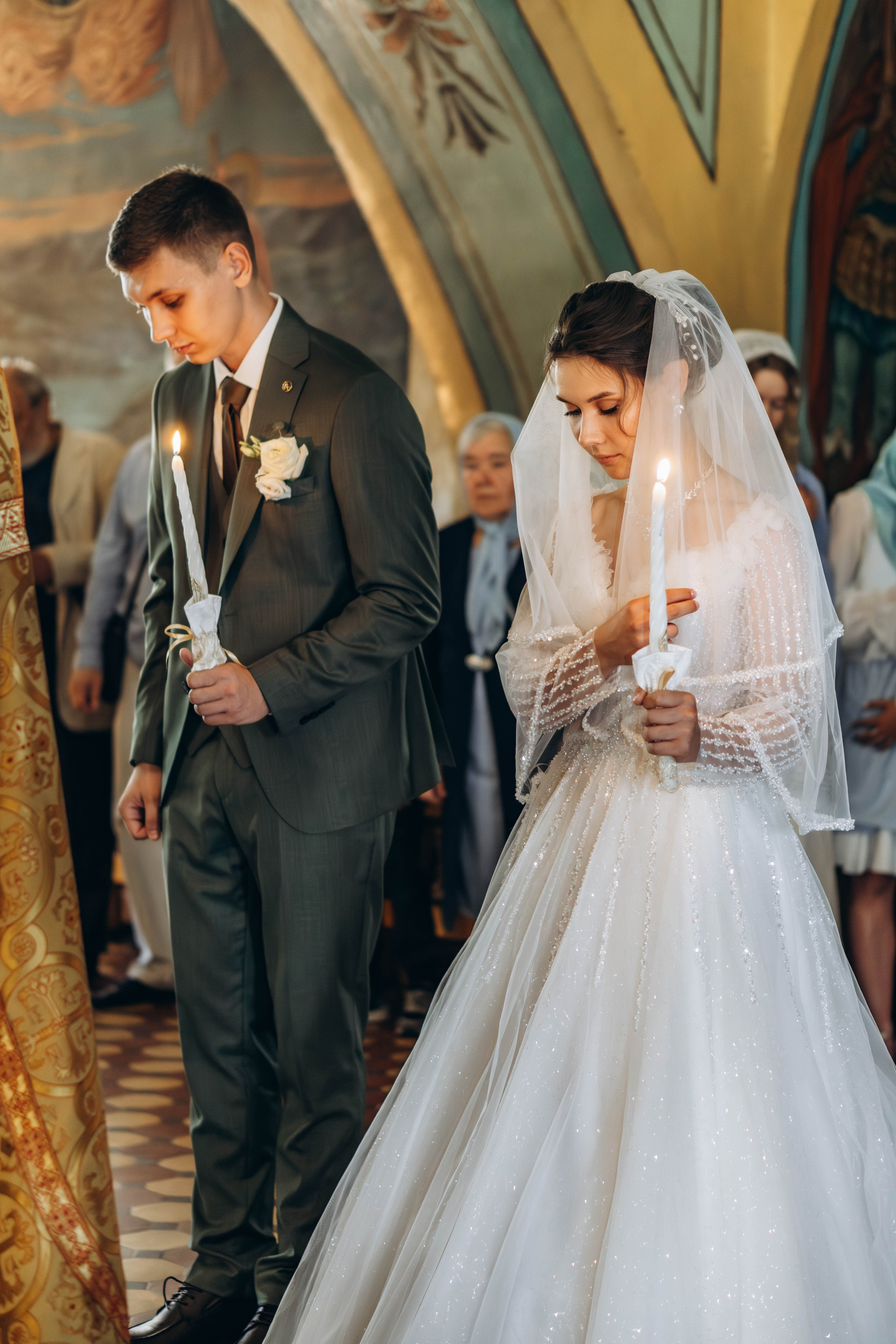 Венчание Поликарпа и Антонины Церковь Рождества Христова. Фотограф Москва Валерия Веденина