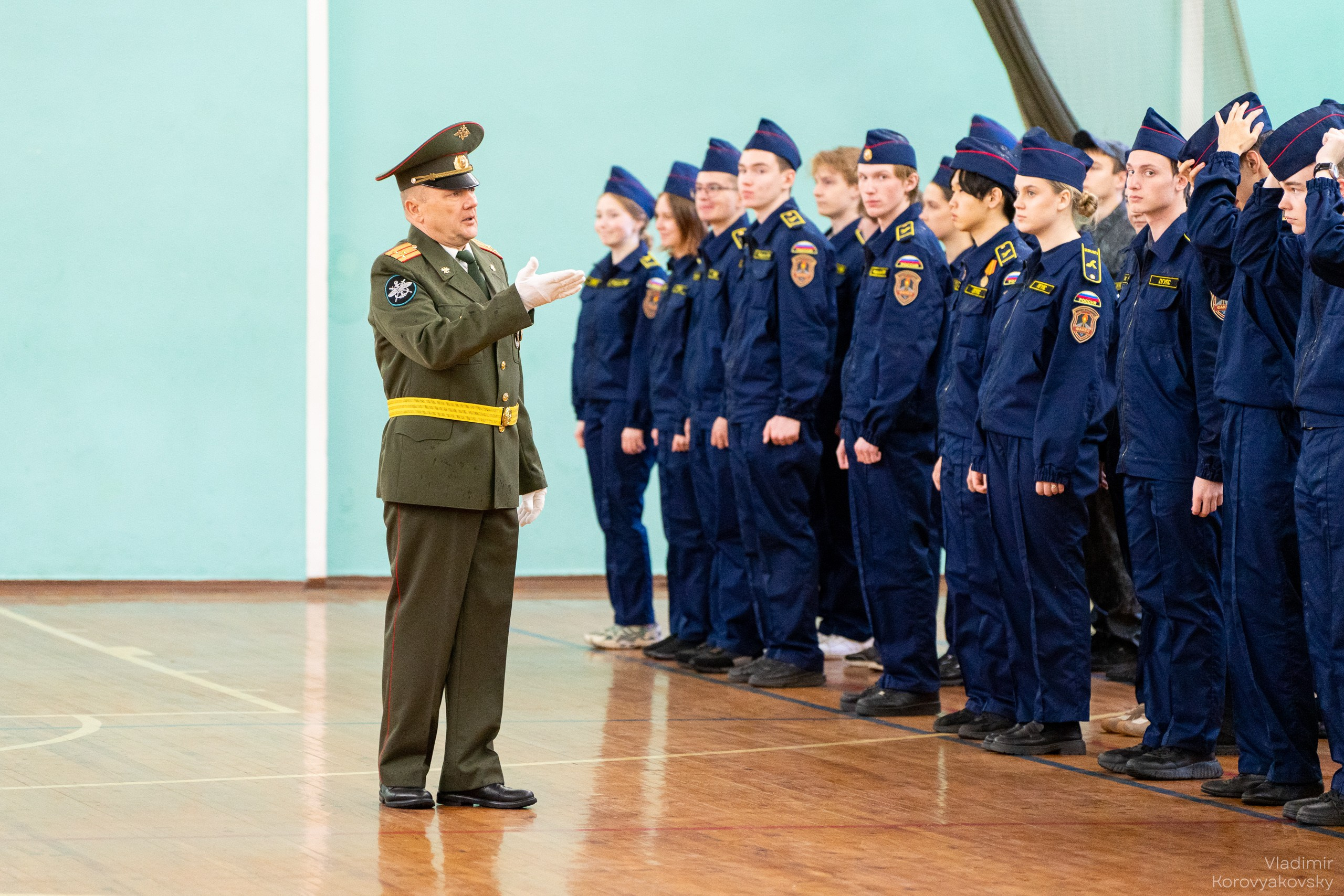 Торжественное закрытие курса военной подготовки. Фотограф Владимир Коровяковский