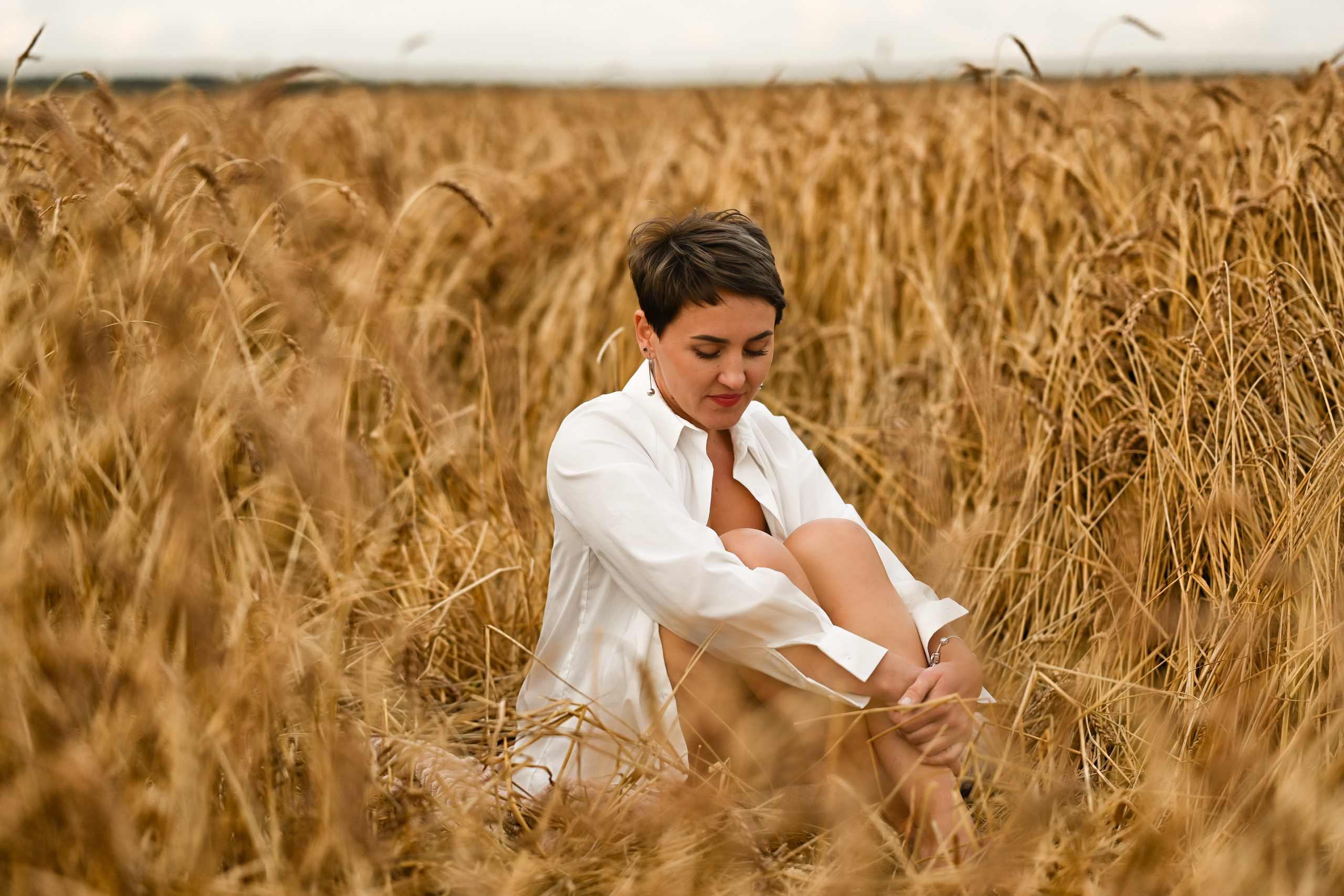 Фотосессия в пшенице