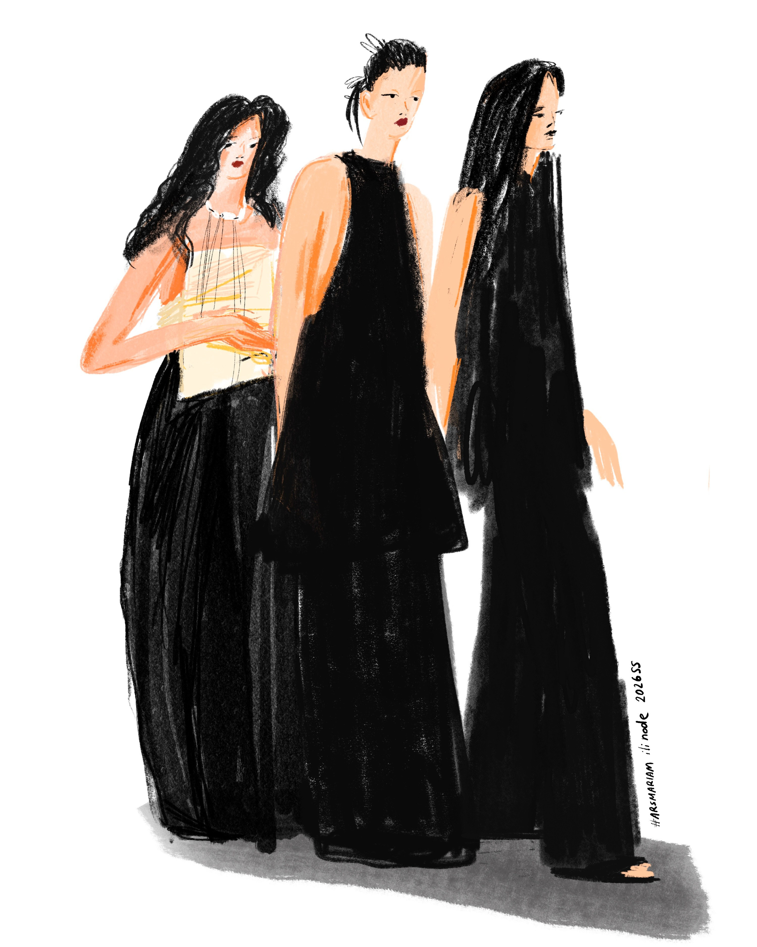 Ili node 2026SS. Фэшн иллюстратор из Москвы Власенко Мария