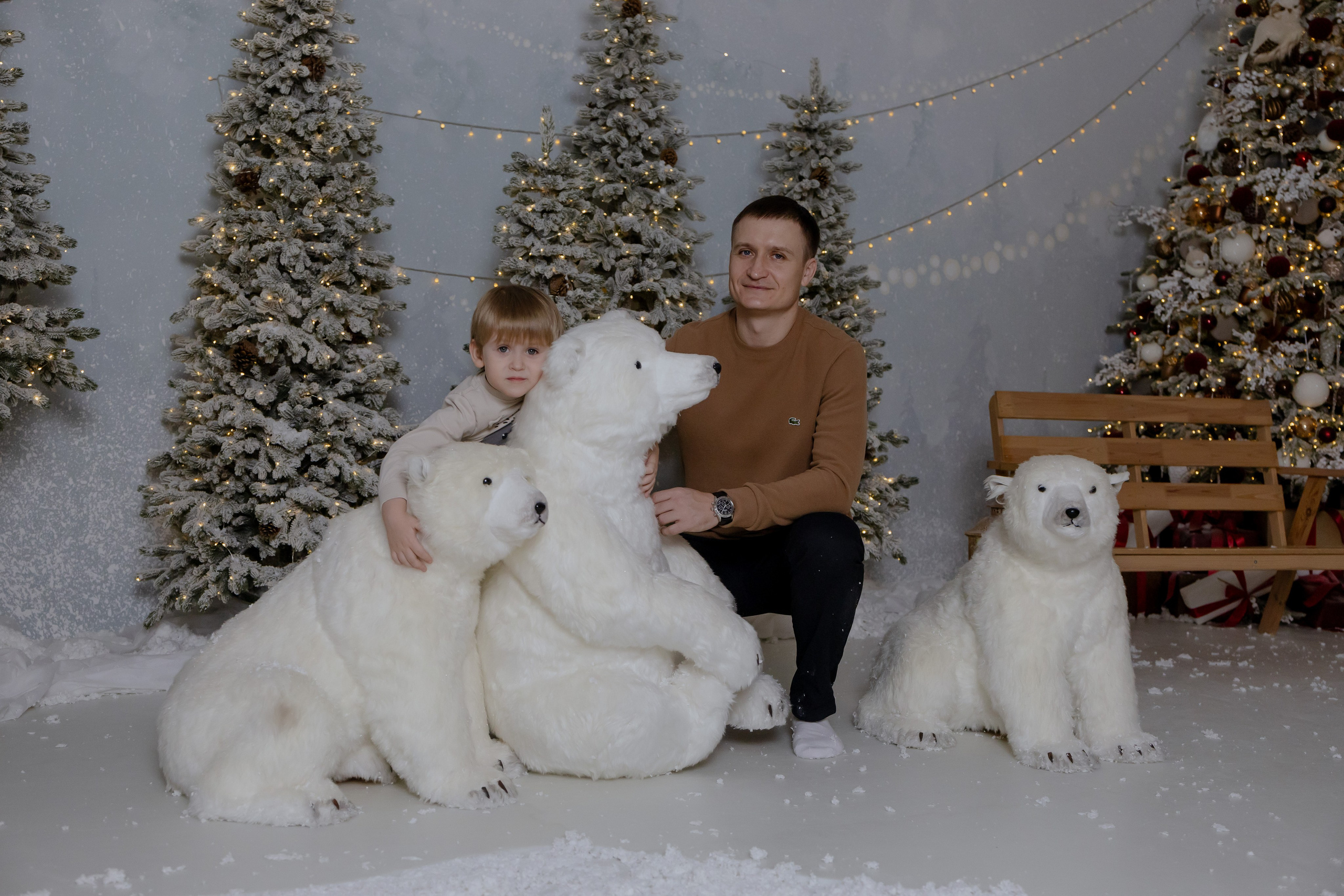Новогодняя семейная съемка в студии. Фотограф в Новосибирске Екатерина Васильева