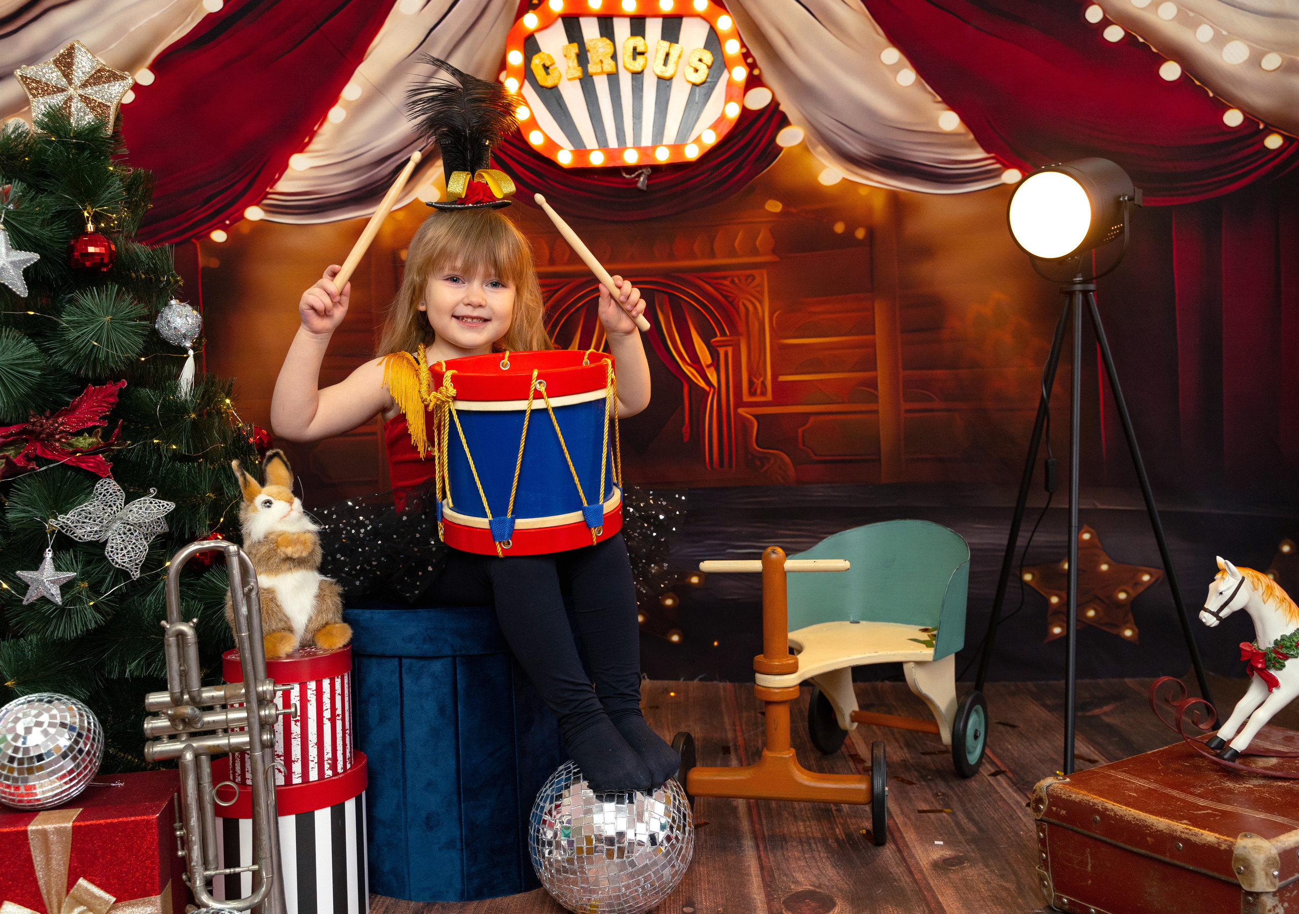 НОВОГОДНИЙ ЦИРК. Детская выездная фотостудия. Фотограф новорождённых newborn, годовасие