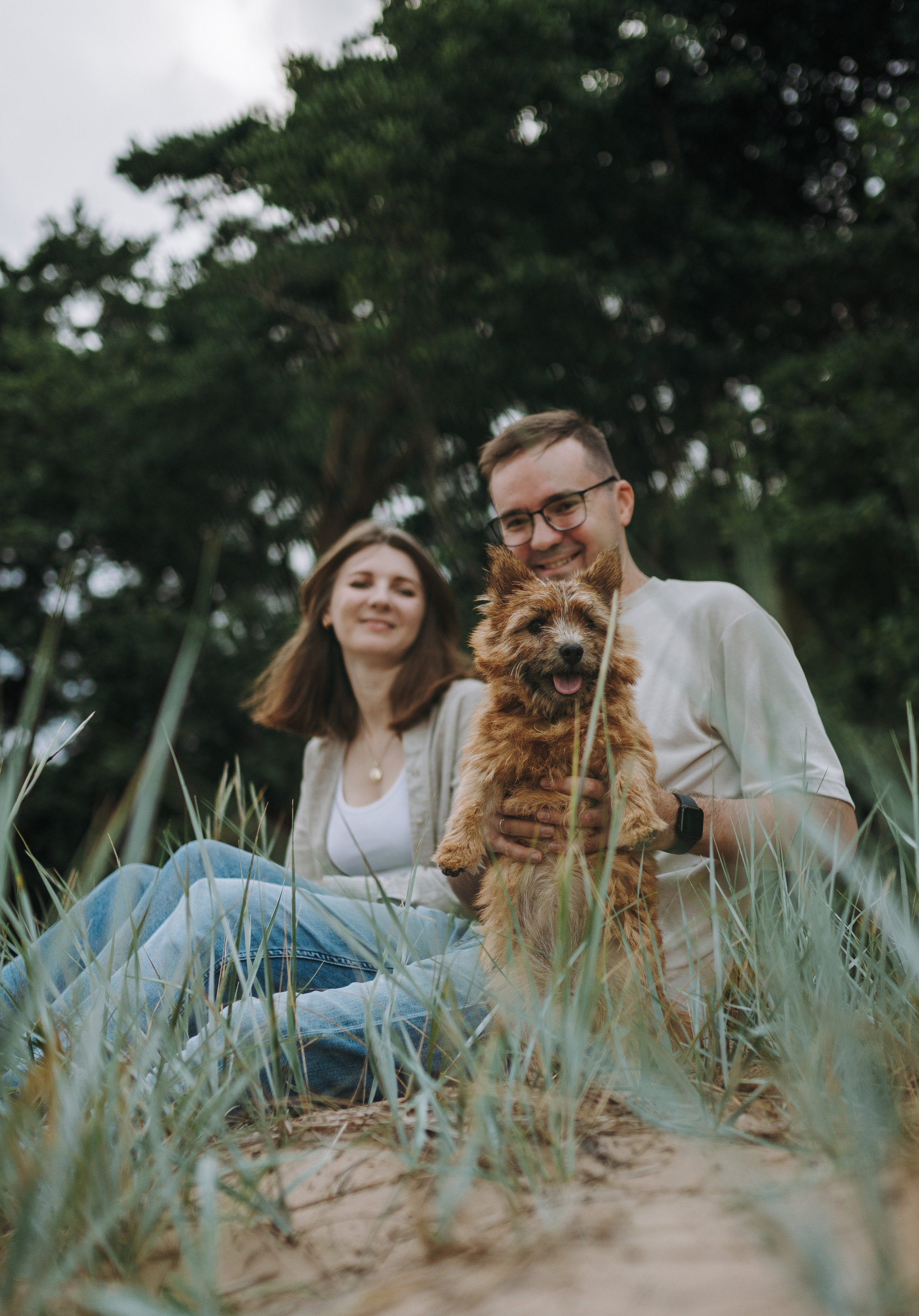 Семейная фотосессия с собакой Спб. Фотограф анималист в Спб недорого Олеся Майорова