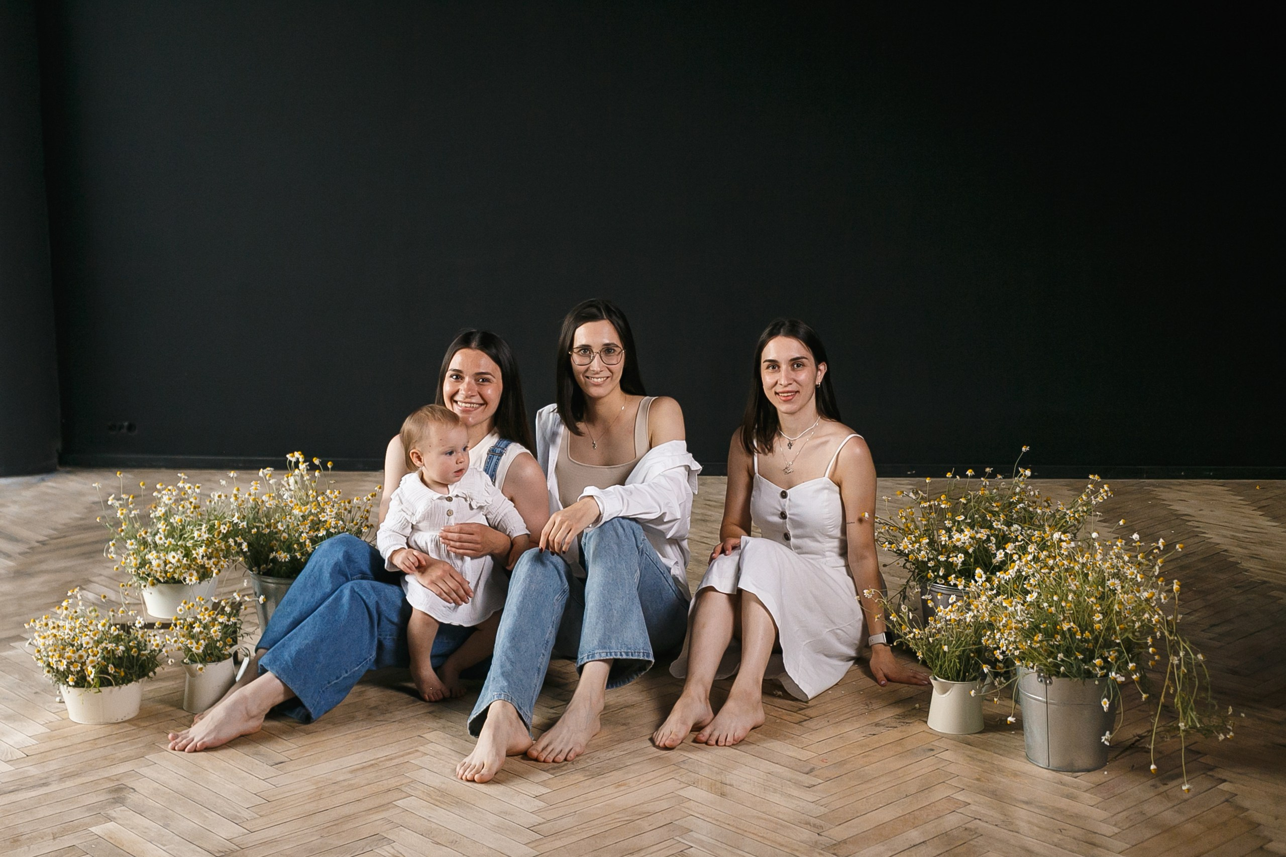 Тройняшки в ромашках. Событийный фотограф Максим Бескоровайновнов