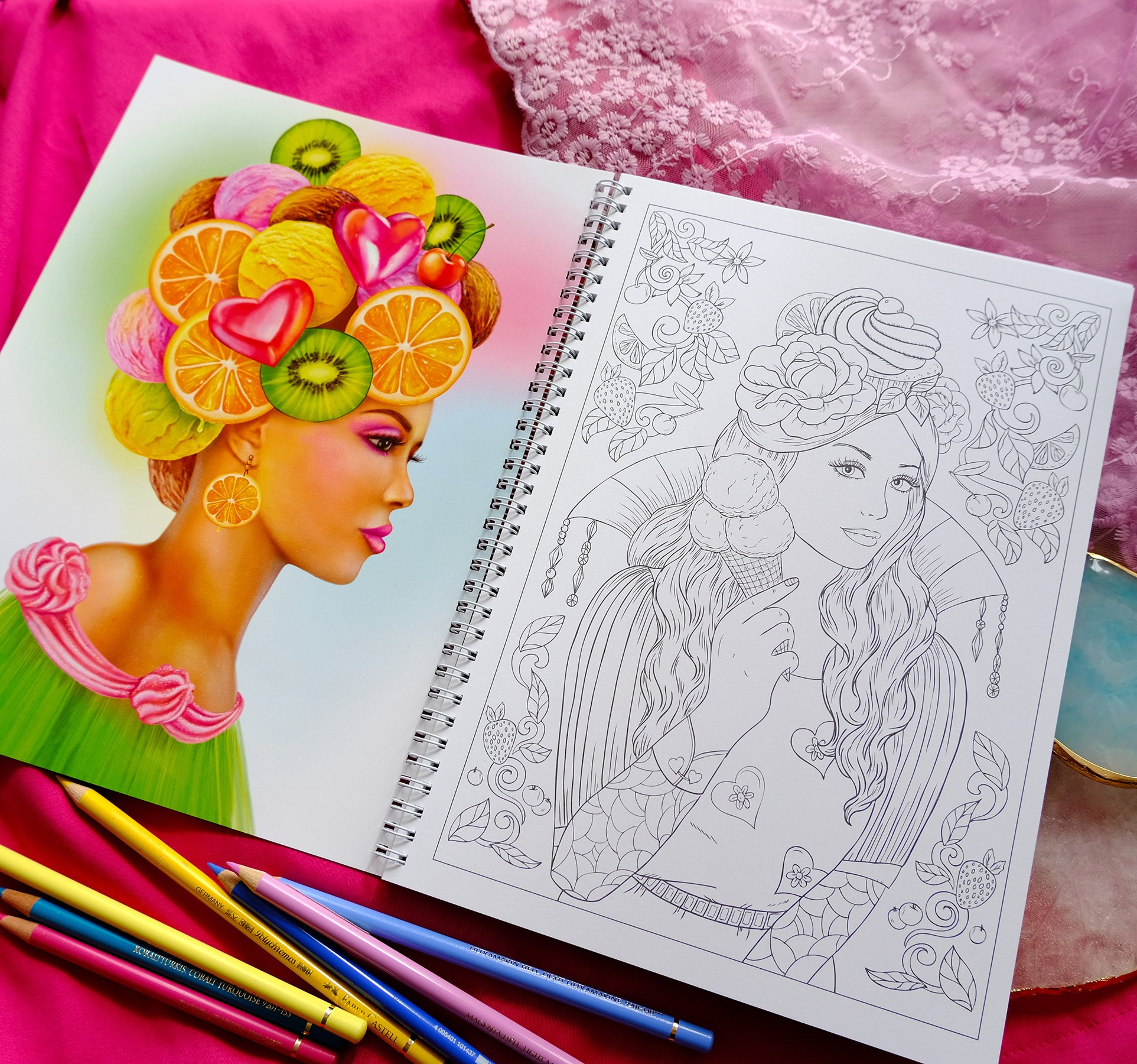 Sweet Dreams Авторская раскраска, Линейная. Российская редакция. Раскраски Алёны Лазаревой