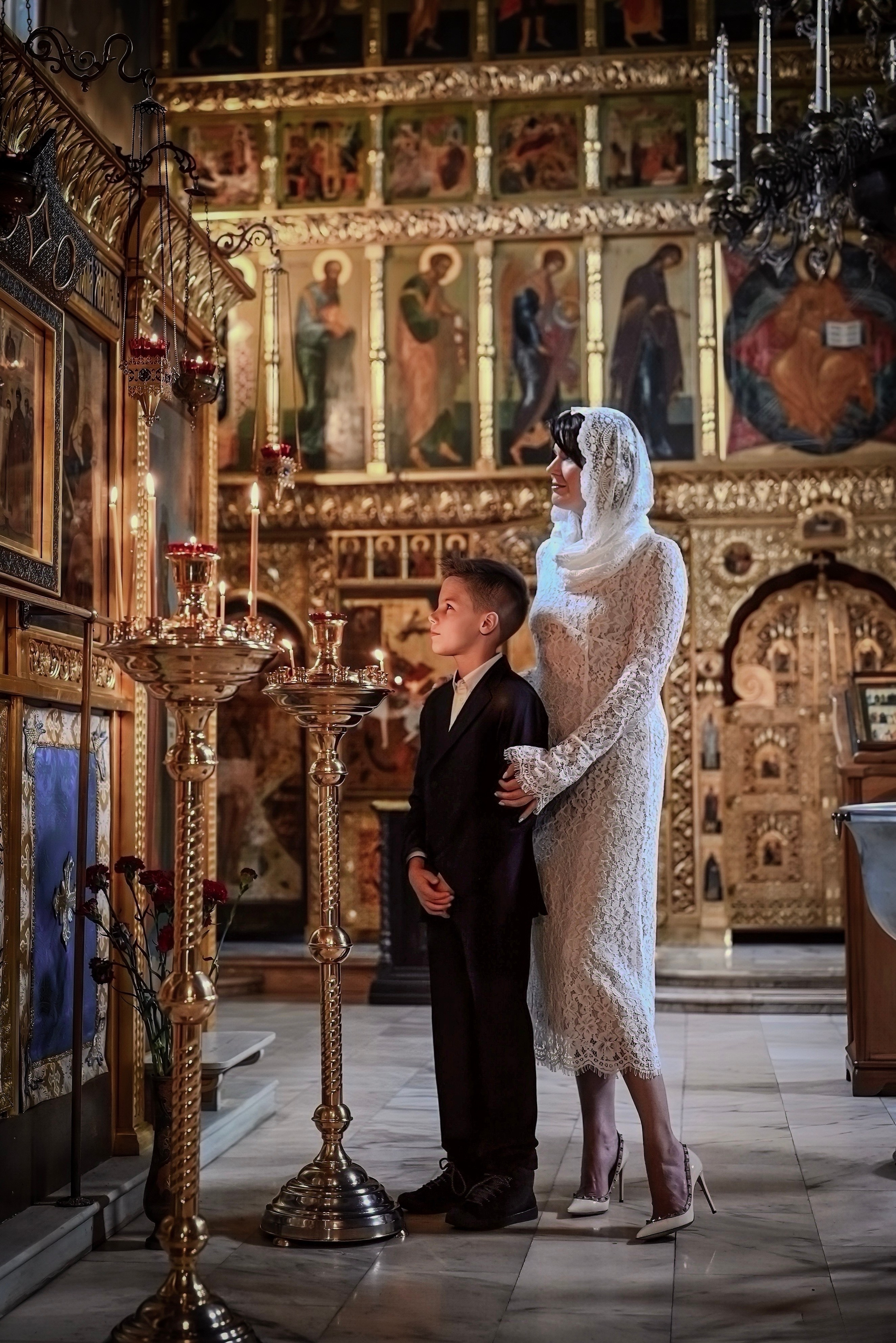 Крещение Арбат мама Ксения. Семейный и детский фотограф Москва