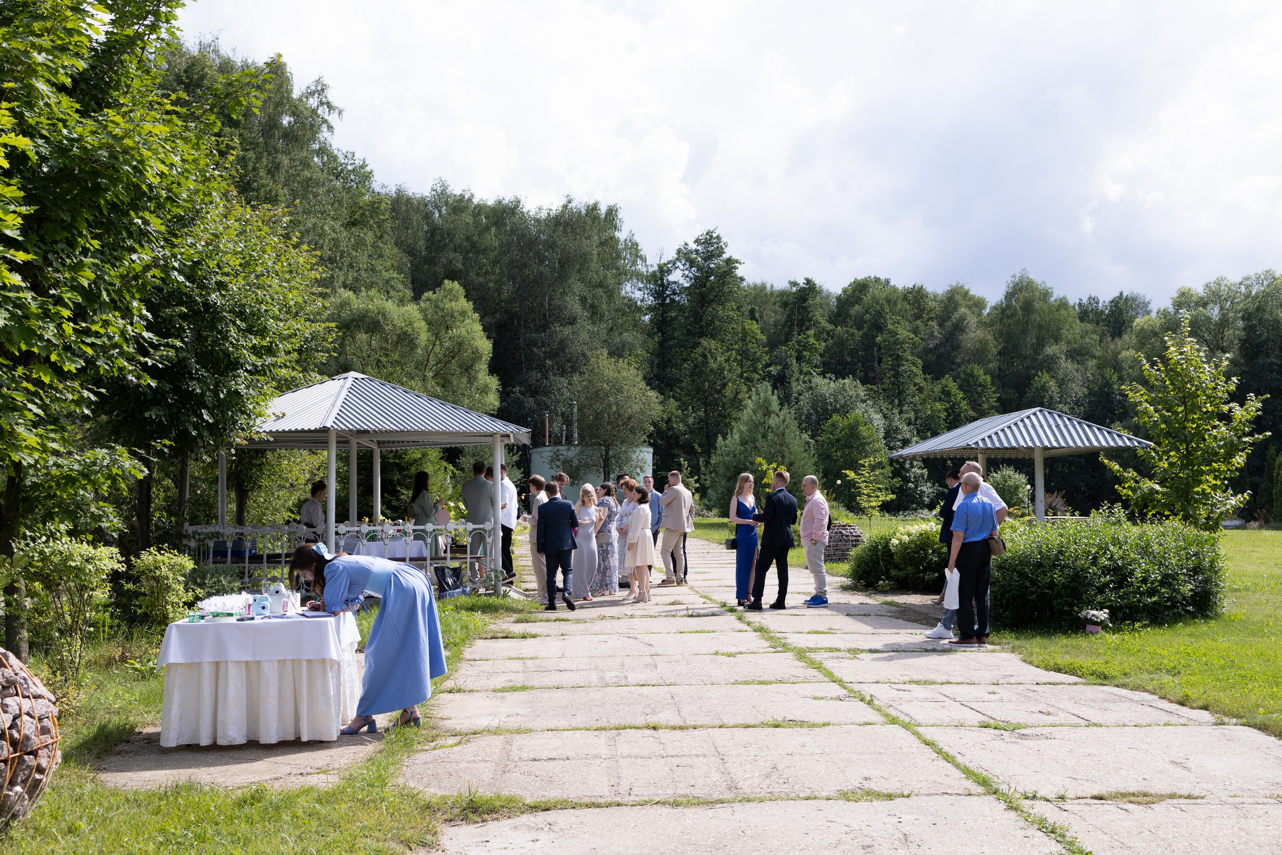 Летняя свадьба за городом. Свадебный фотограф в Москве Аля Загирова