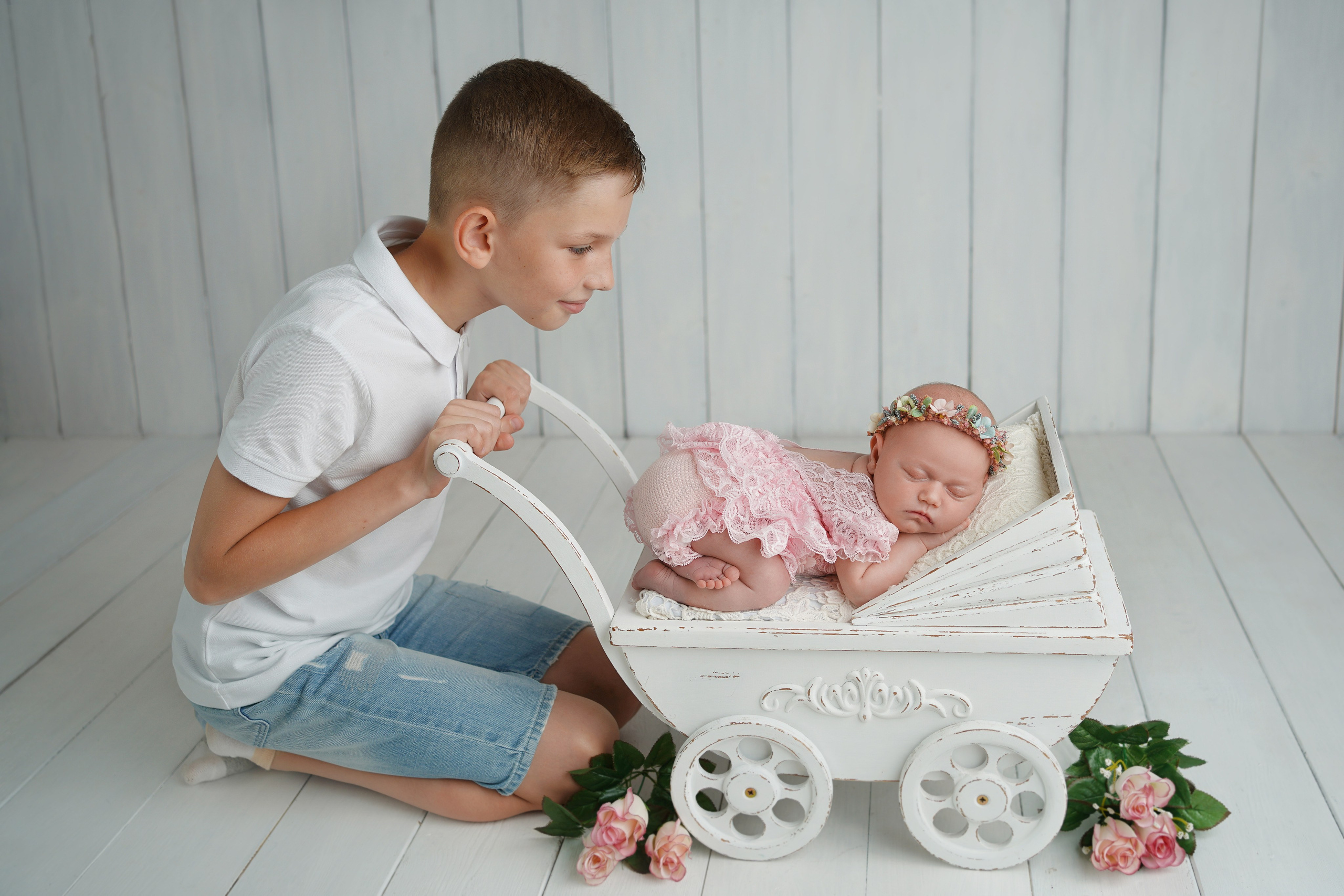 Новорождённые девочки. Детский фотограф и фотограф новорожденных в Калининград Оксана Иваний