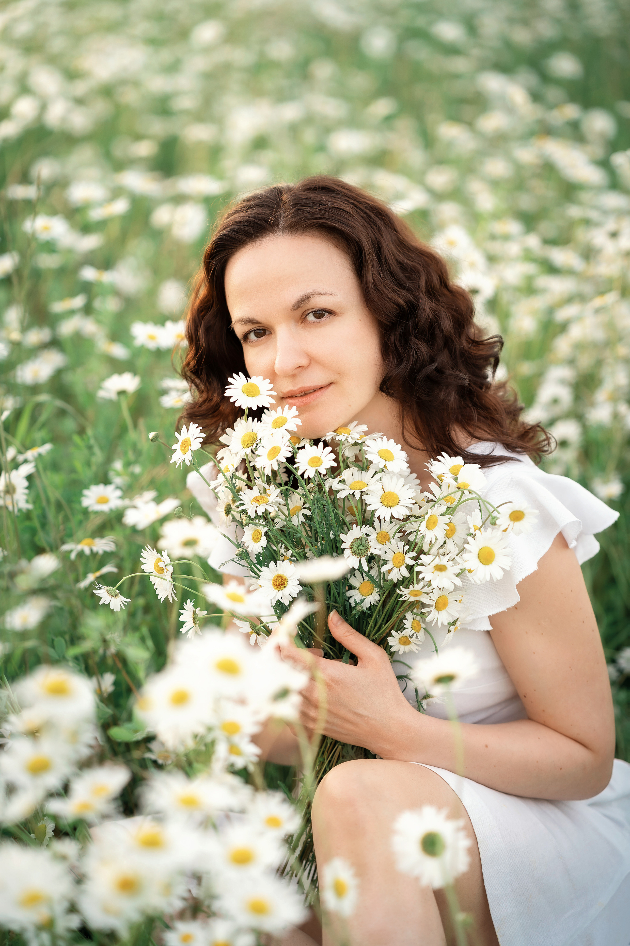 портрет в ромашках
