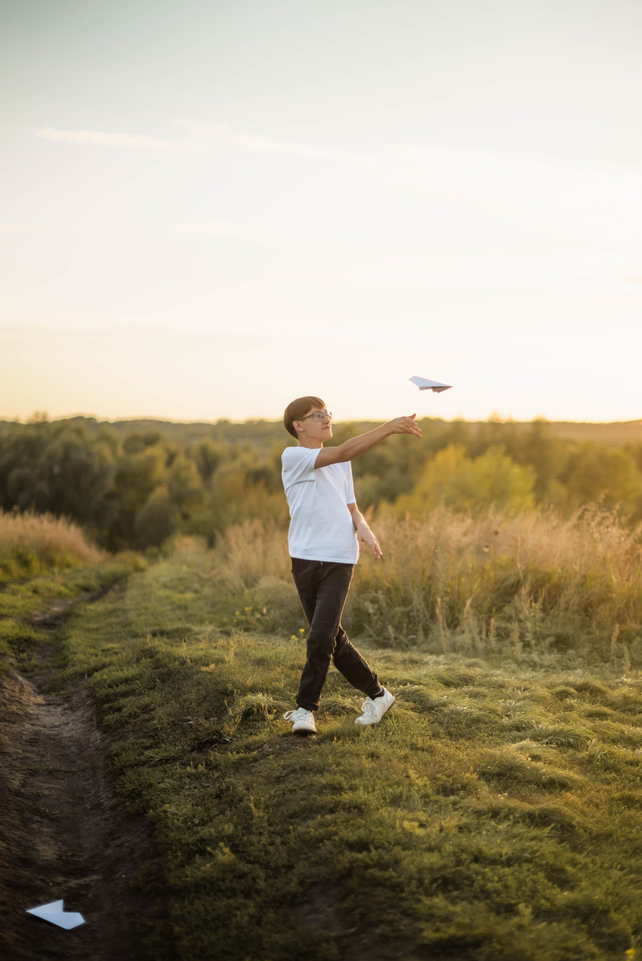 Закат в августе в шубке лисы. Свадебный и семейный фотограф в Новосибирске, Санкт-Петербурге, Москве