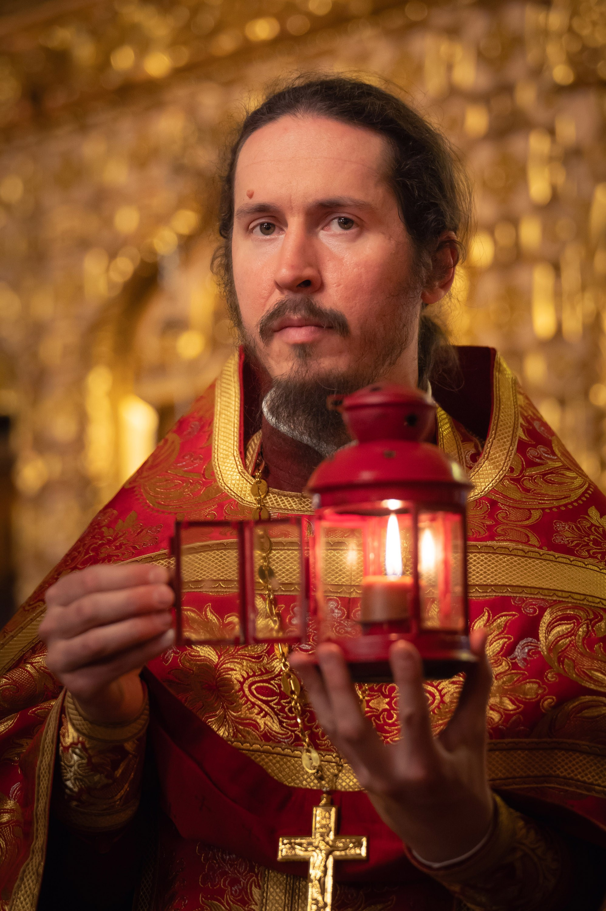 Богородский храм. Пасха. Полунощница, Божественная литургия. Антон и Татьяна Денисенко — В храме