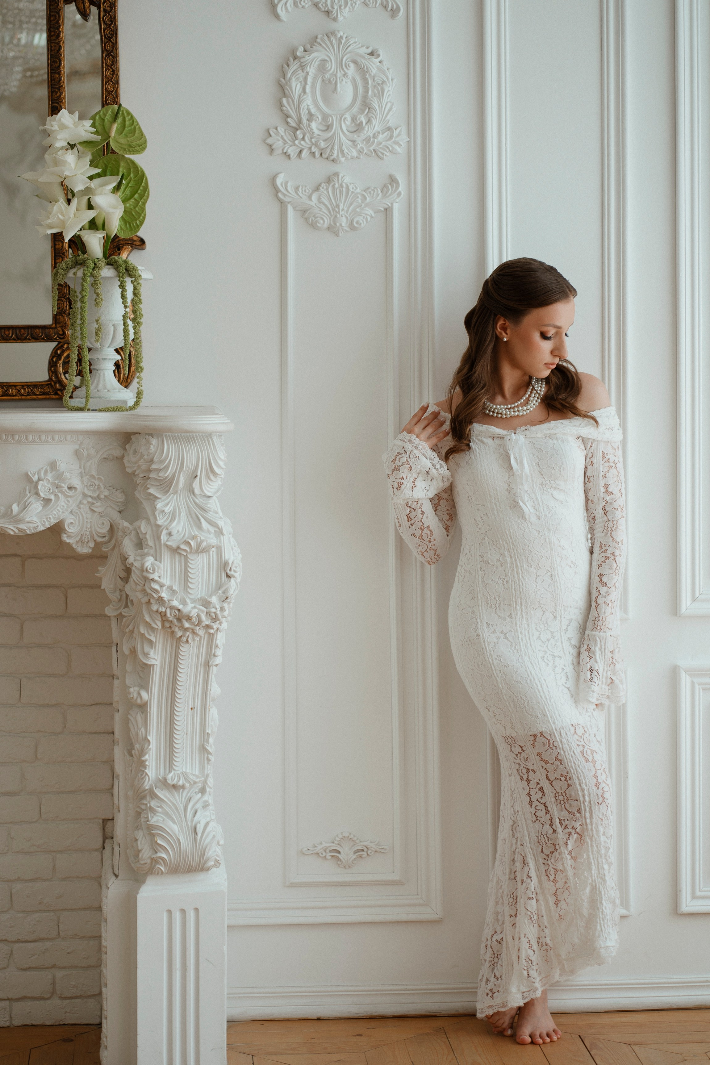 "Свадебная фотосессия в Пензе: нежный образ невесты в студии".