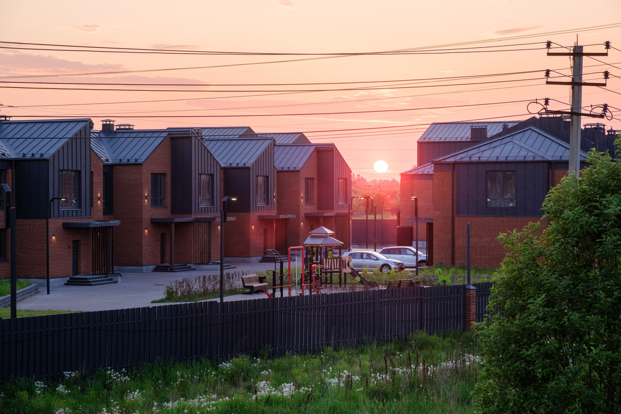 Архитектурная фотосъёмка коттеджного посёлка