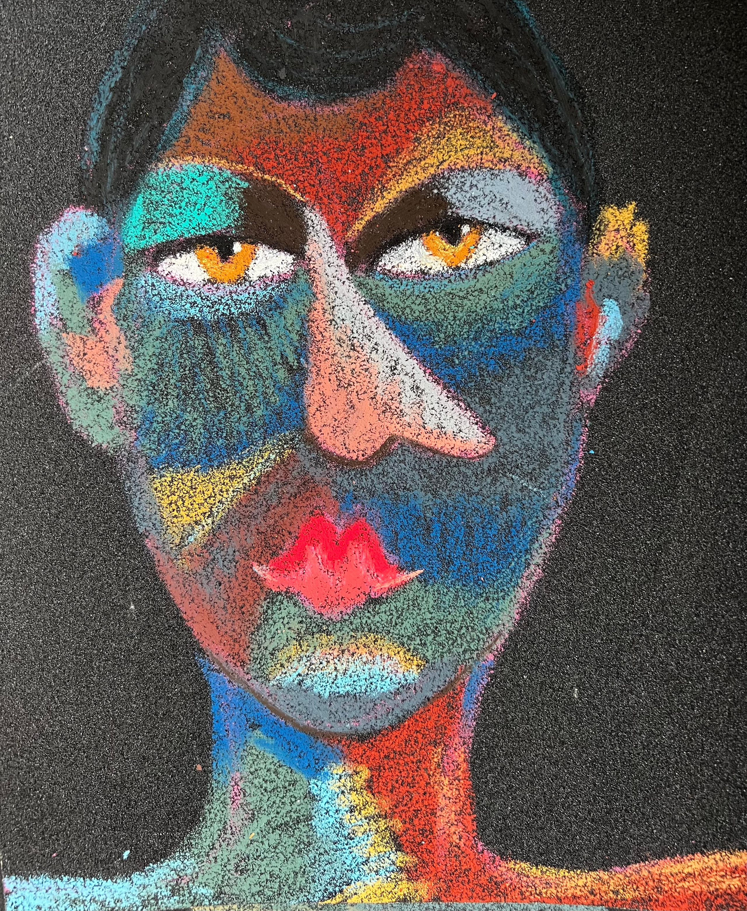 Title: Darling Material: Oil pastel, paper Size: 28 x 23 cm