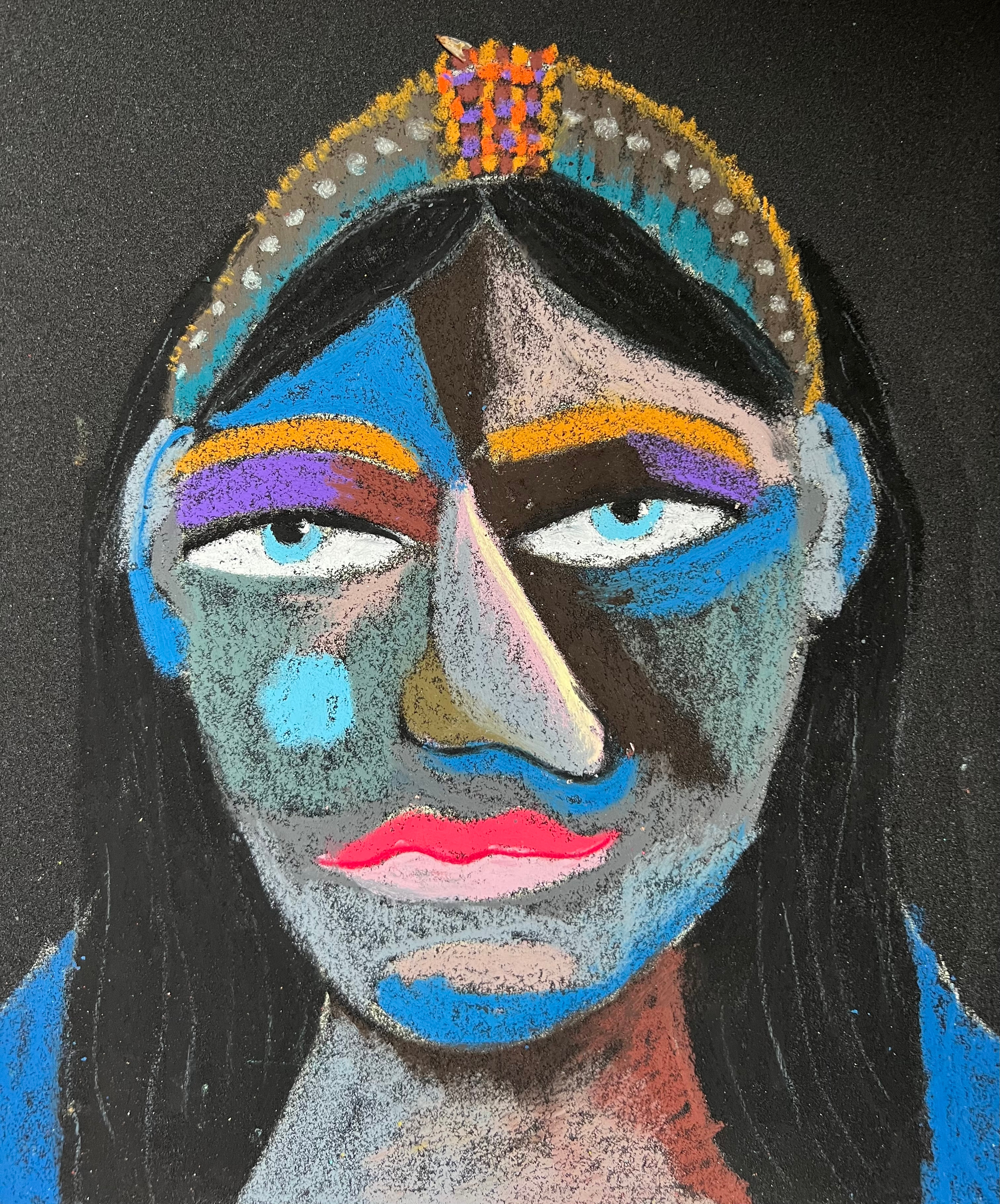 Title: Princess Material: Oil pastel, paper Size: 28 x 23 cm