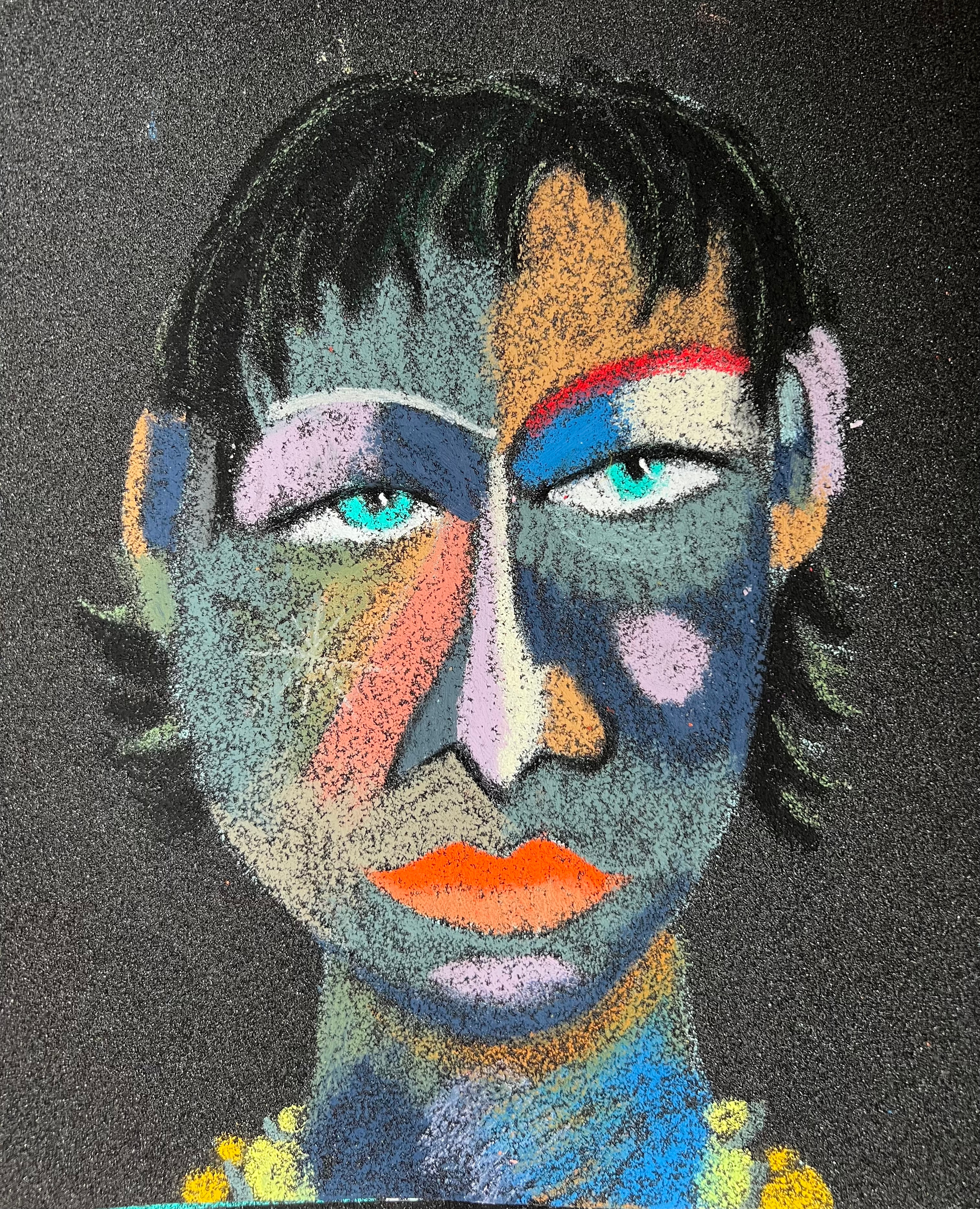 Title: Designer Material: Oil pastel, paper Size: 28 x 23 cm