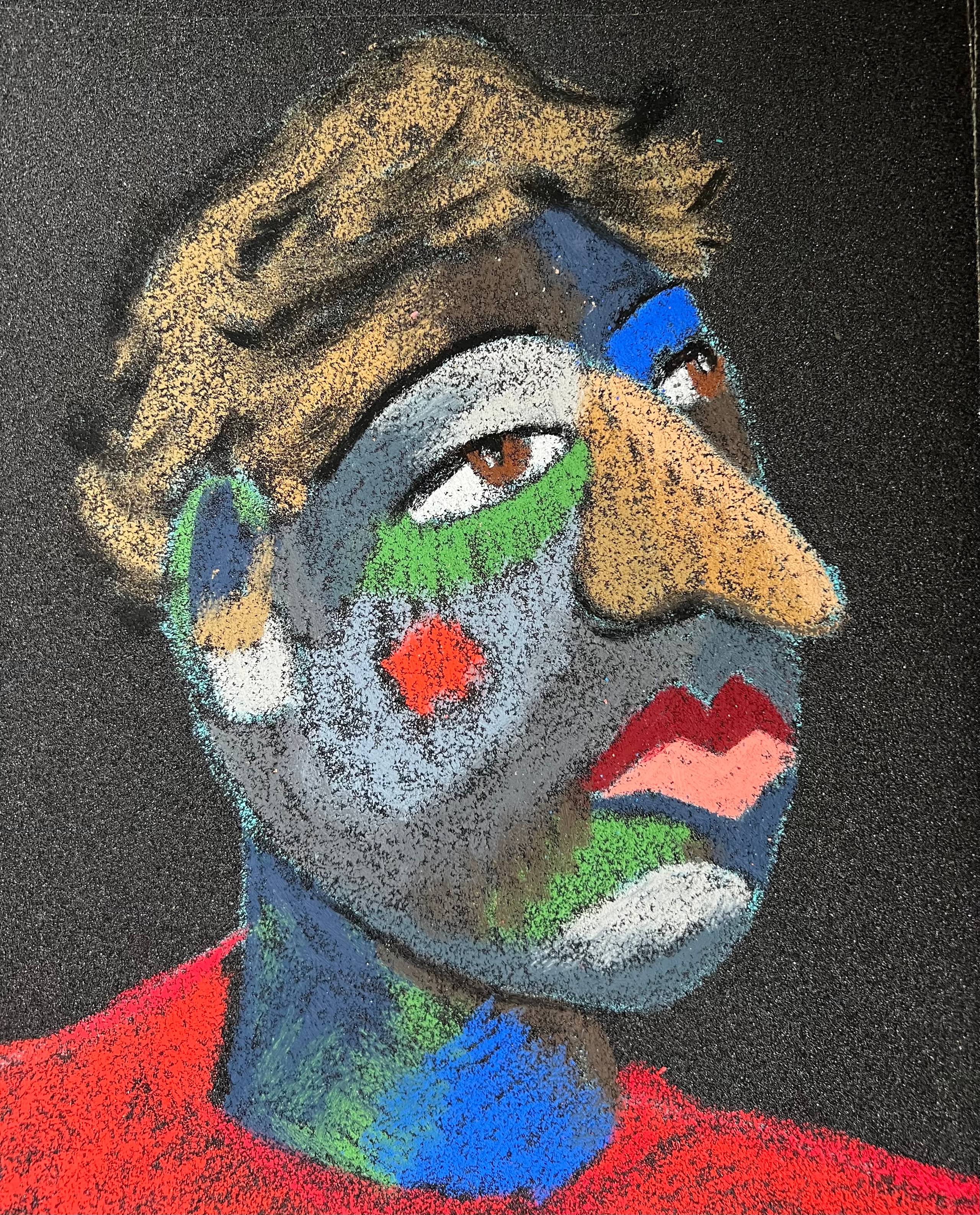 Title: Sister-in-Law Material: Oil pastel, paper Size: 28 x 23 cm