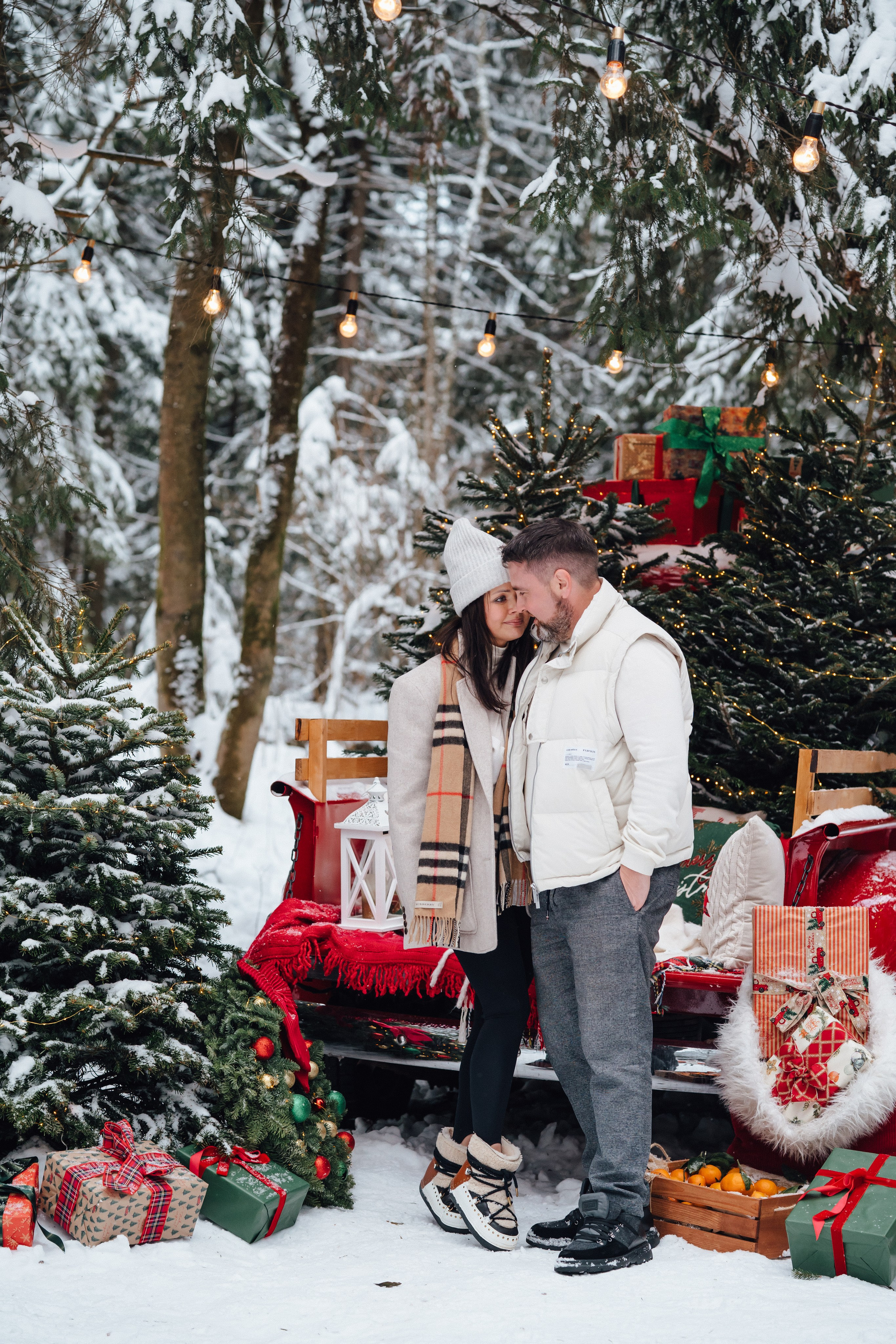 New Year. Red Car. Творческий фотограф взрослых и детей в Москве Анна Блифернец