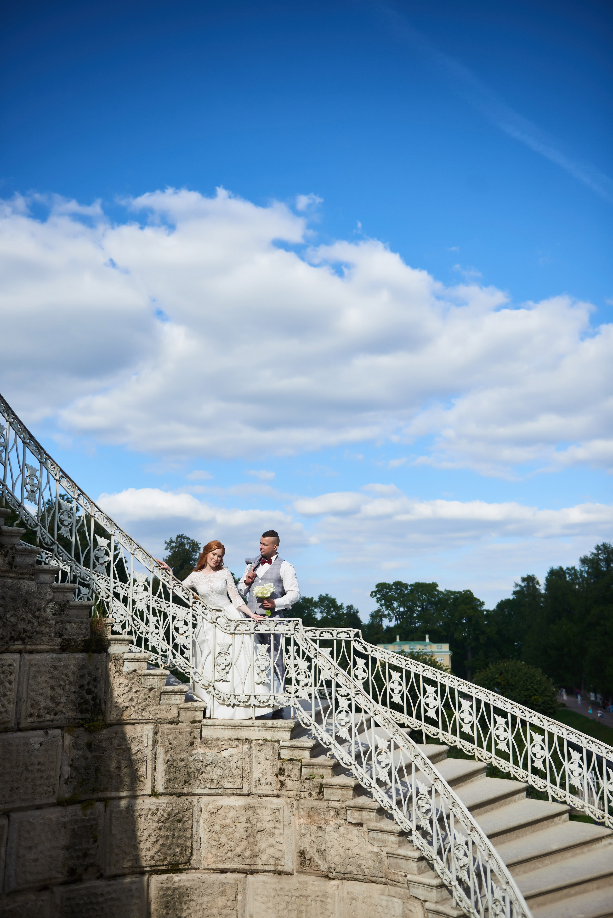 Красивейшая свадебная прогулка для проведения фотосессии своей свадьбы по Екатерининскому парку в Пушкине Наталии и Александра. Портретный, семейный и свадебный фотограф в Санкт-Петербурге и в Пушкине Ширяев Денис