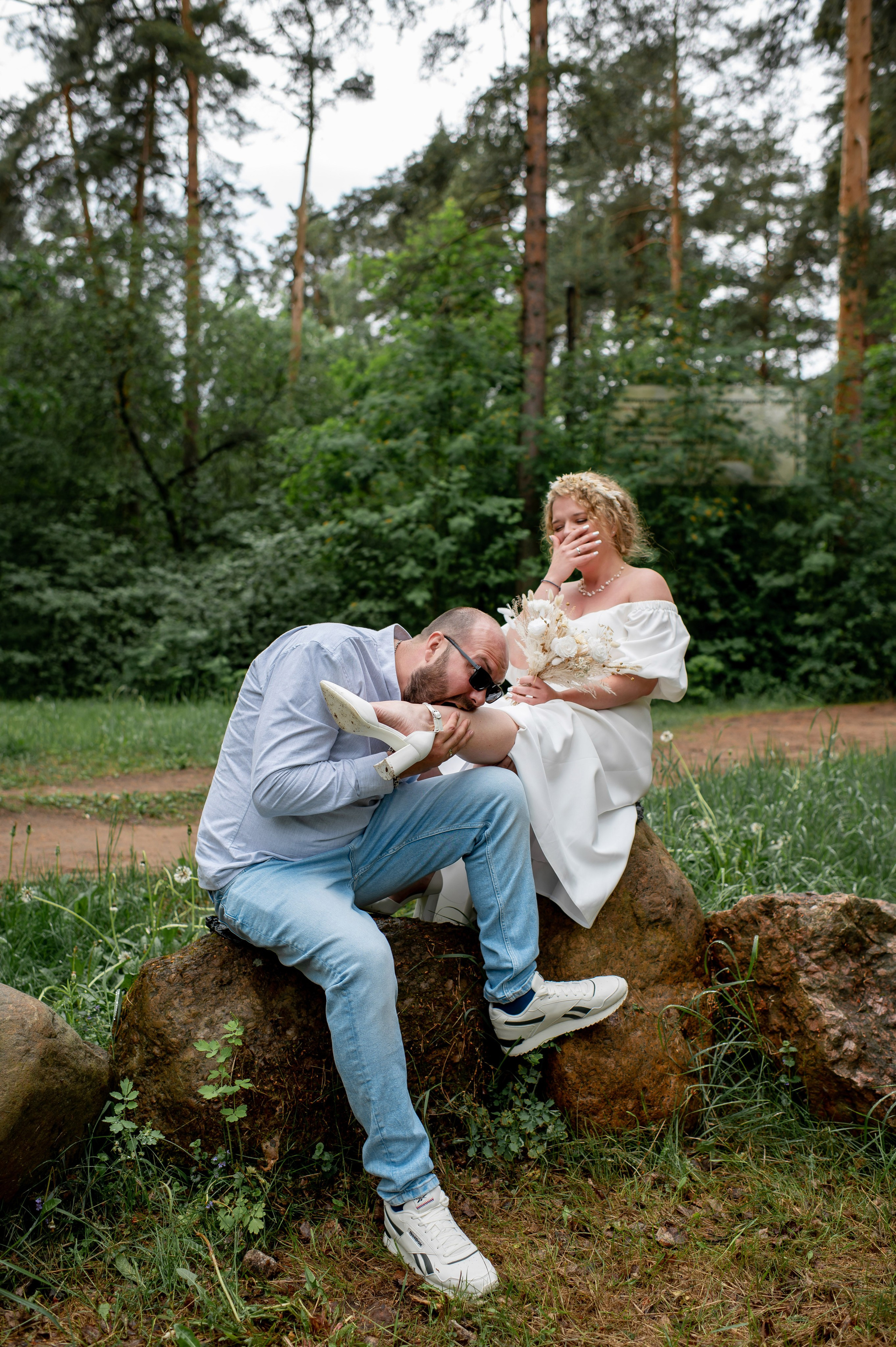 Станислав и Анастасия (нестандартная свадебная фотосессия в лесу и на Финском заливе). Портретный, семейный и свадебный фотограф в Санкт-Петербурге и в Пушкине Ширяев Денис