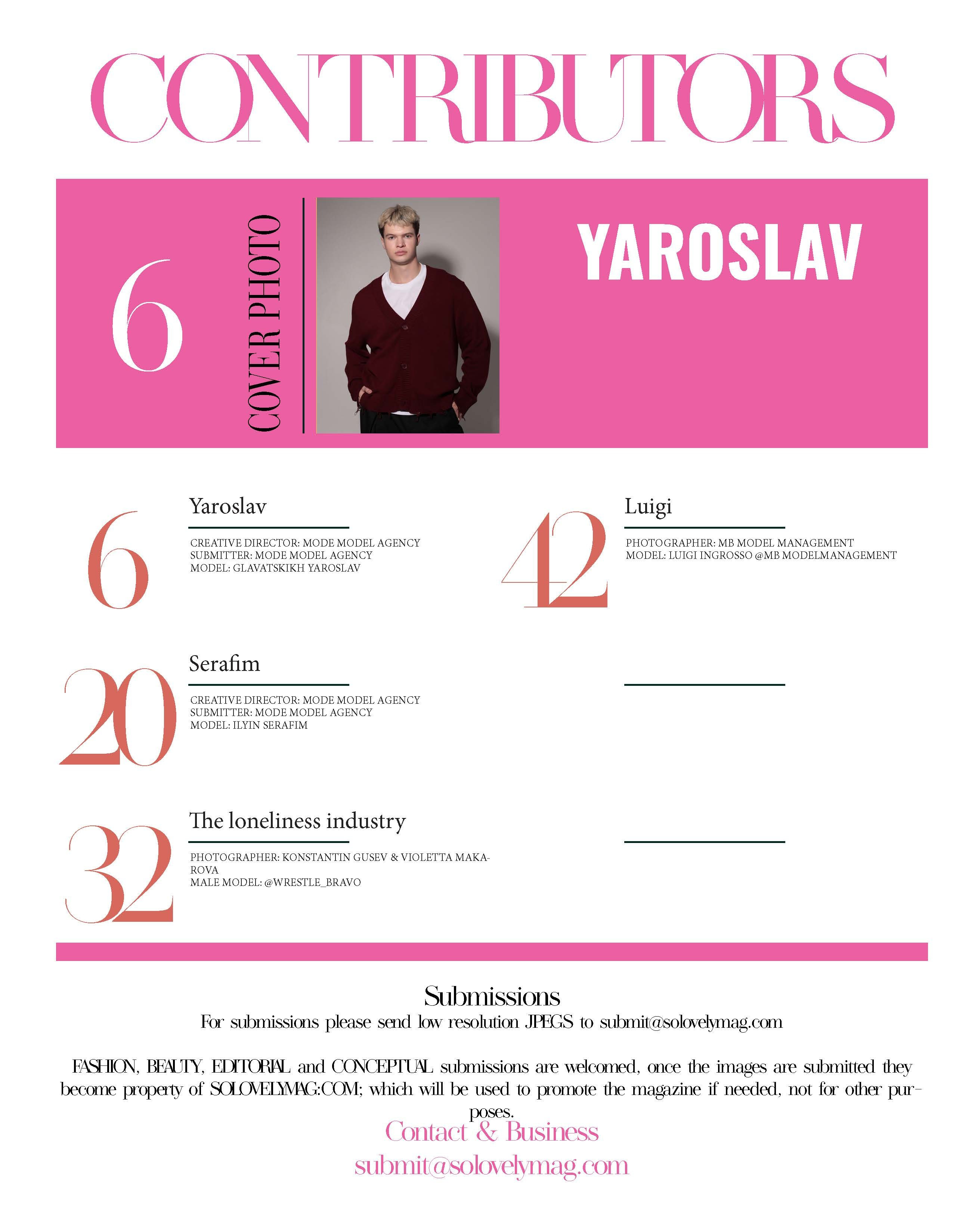 Мужской портрет. Публикация в GMARO Magazine и DOLCE