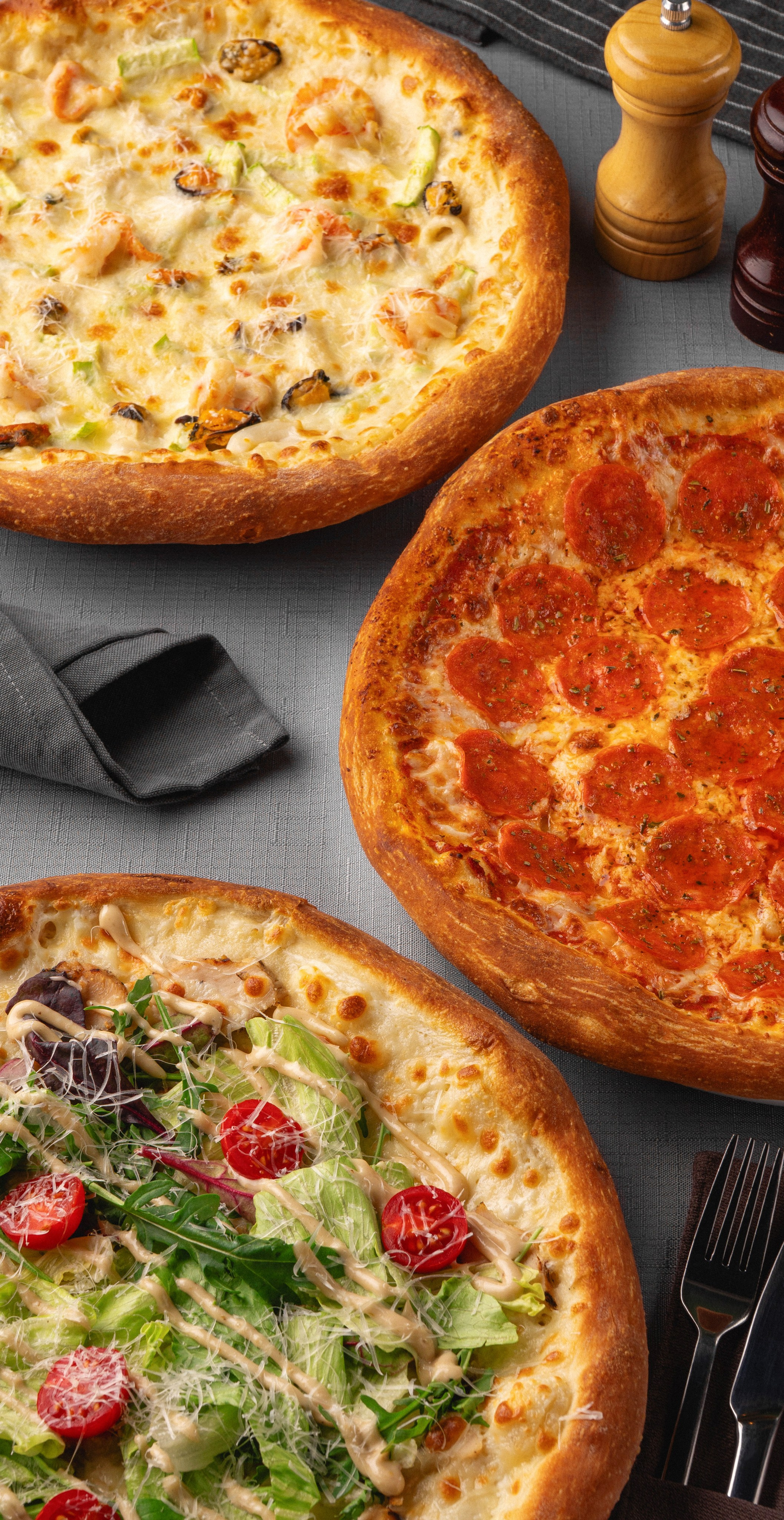 Фуд съёмка пиццы для печатного меню ресторана