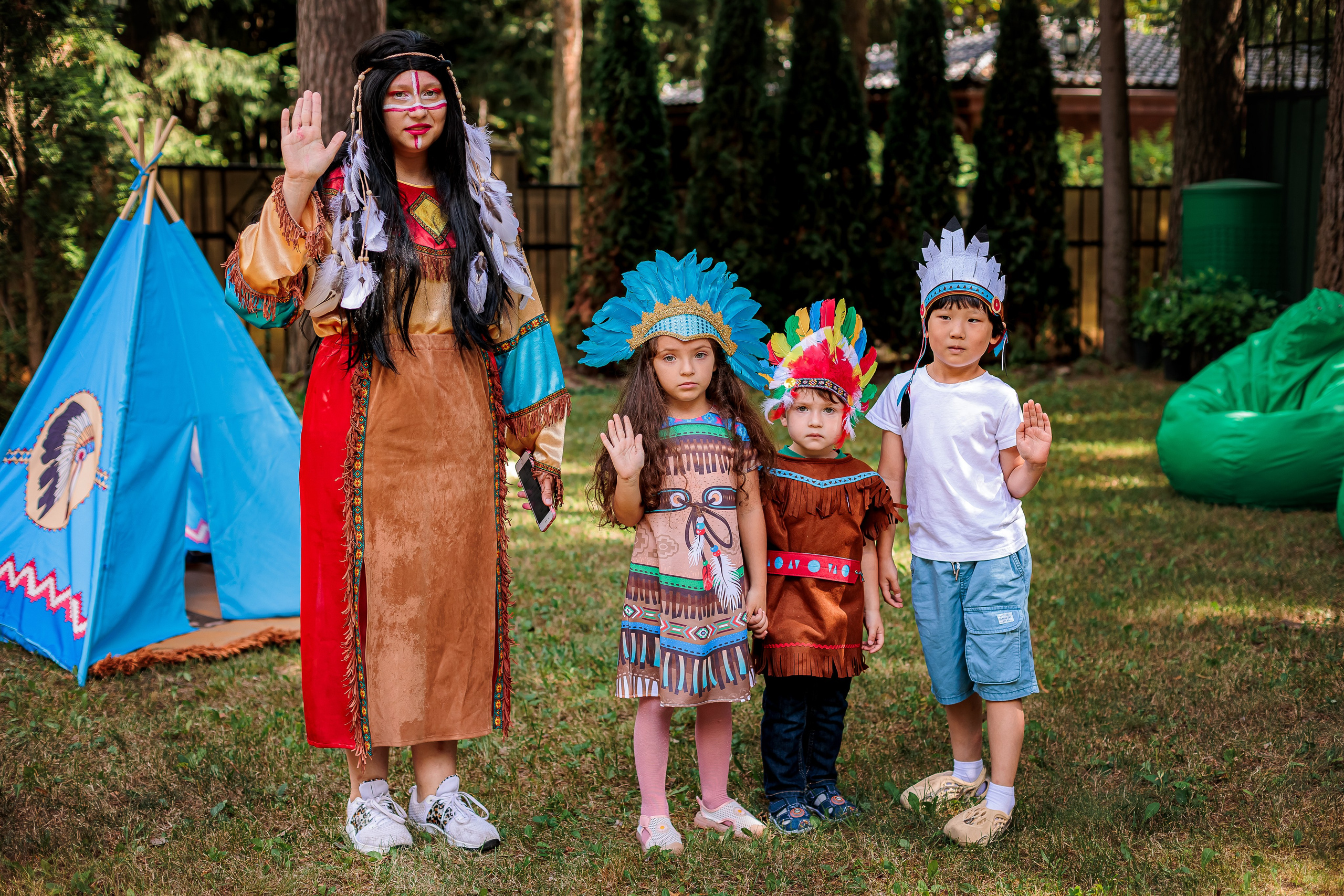 День рождения Леона «Индейцы». Семейный и детский фотограф Комина Елена, Власиха, Одинцово