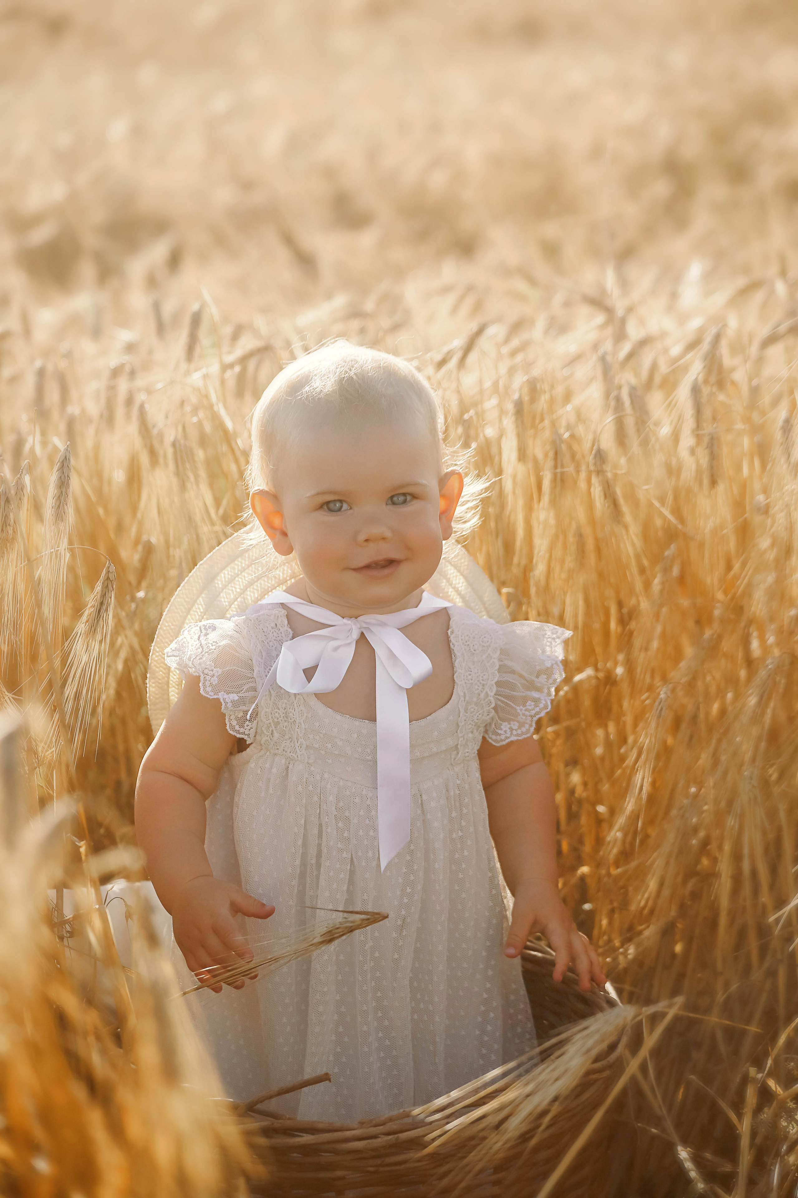 Полинка в пшенице. Семейный и детский фотограф в Симферополе и Севастополе