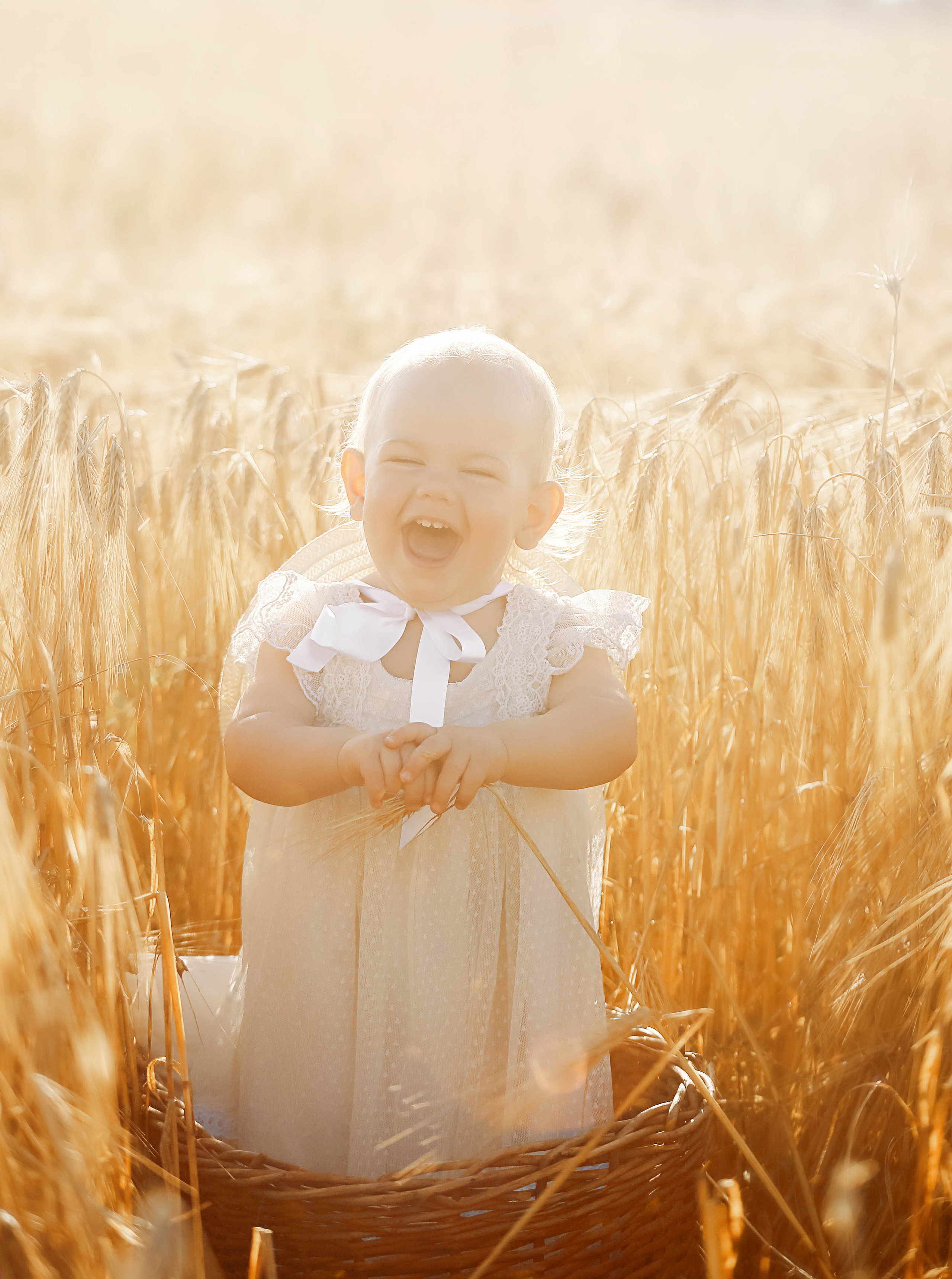 Полинка в пшенице. Семейный и детский фотограф в Симферополе и Севастополе