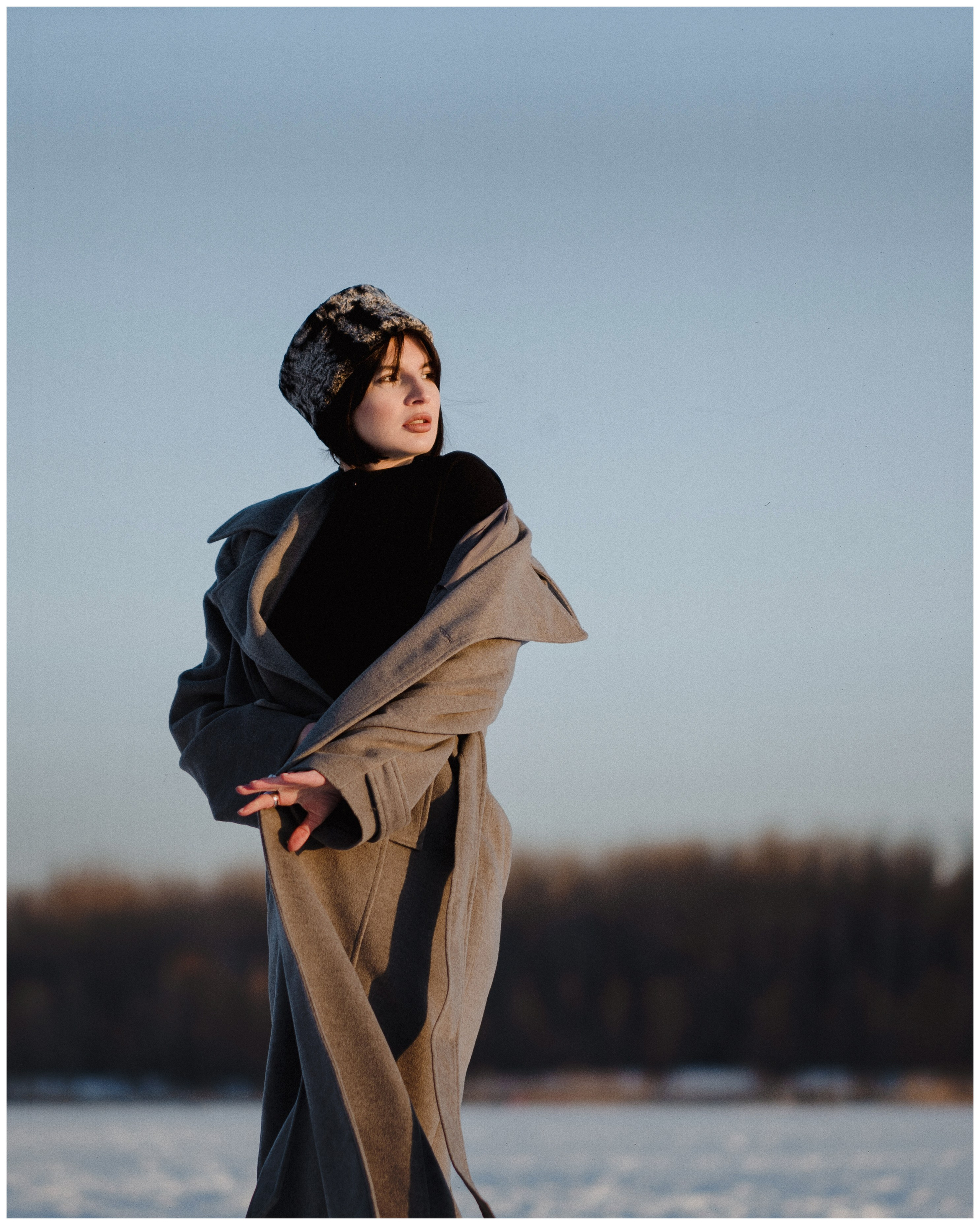 Фотосъёмка с цветком на льду на Ростовском море