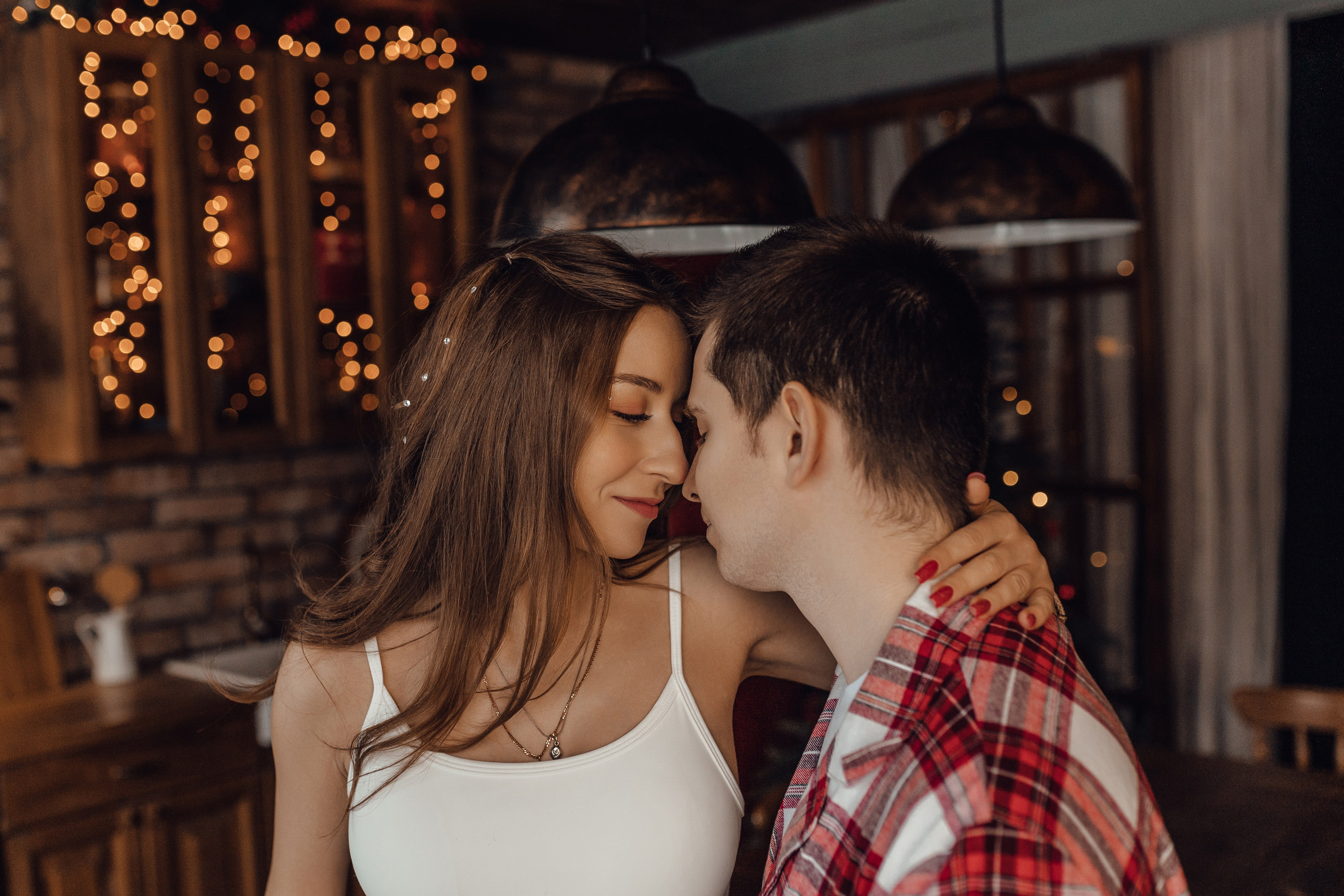 новогодняя лавстори в пижамах в студии мимика шале