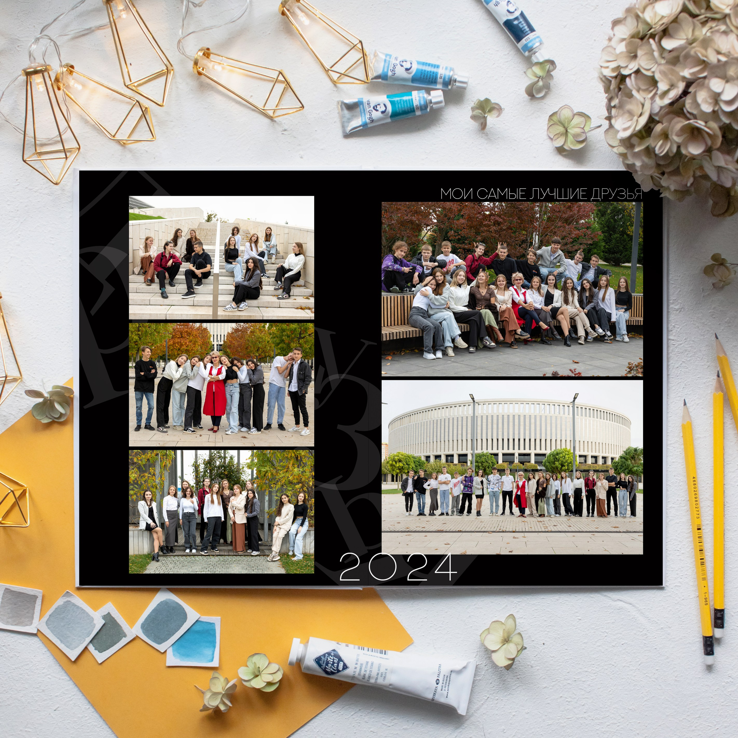 Варианты фотокниг для начальной и старшей школы. Детский школьный и семейный фотограф в Краснодаре